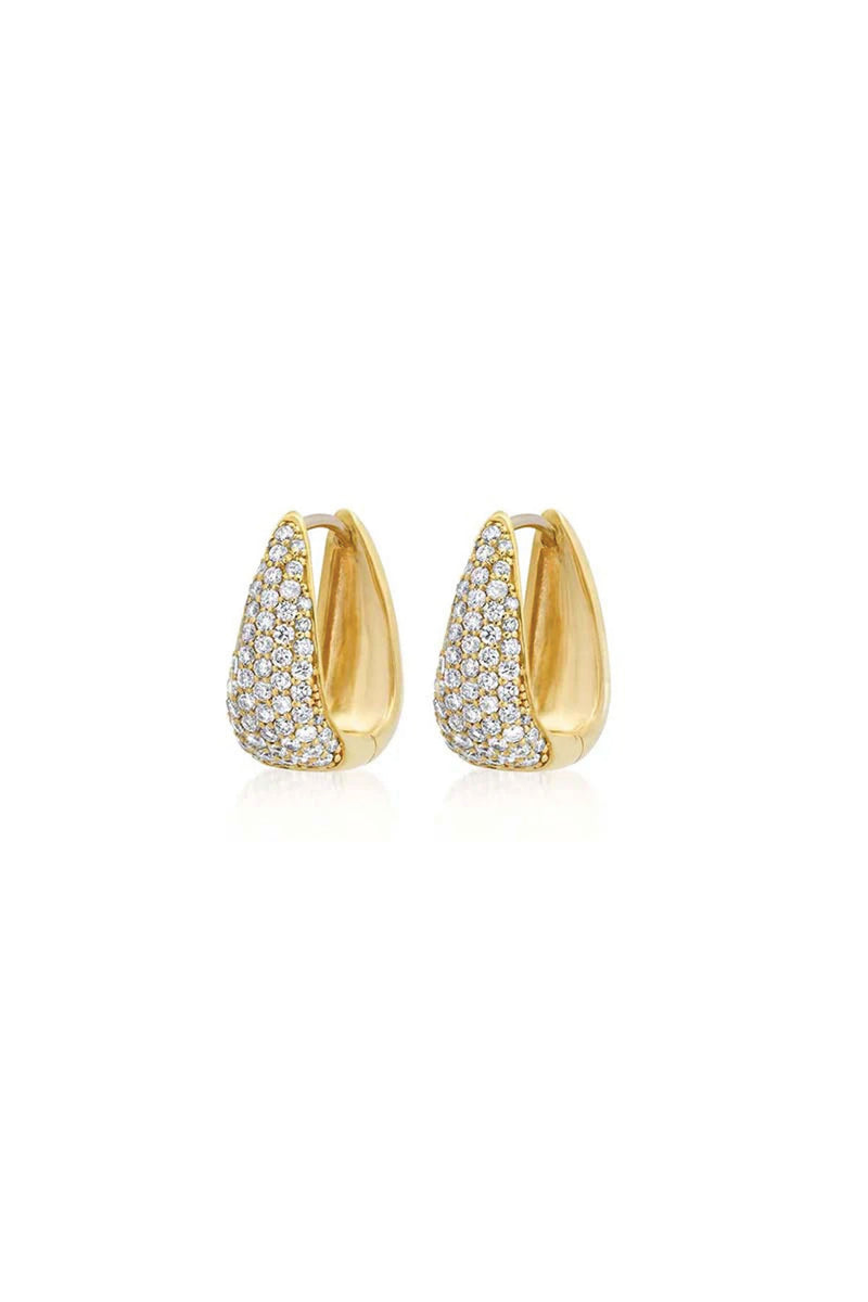 JENNIFER MEYER | MINI ELONGATED DIAMOND TEARDROP HUGGIES