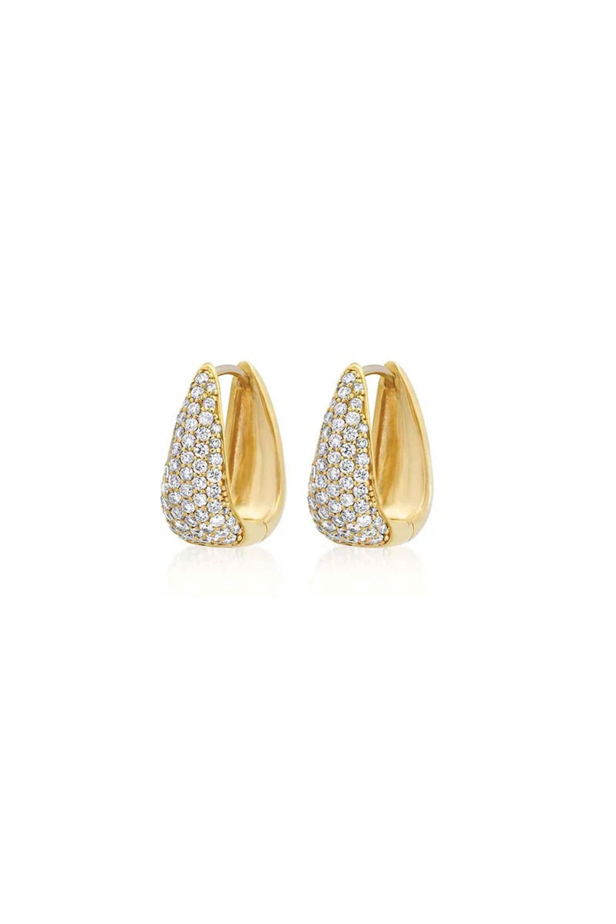 JENNIFER MEYER | MINI ELONGATED DIAMOND TEARDROP HUGGIES