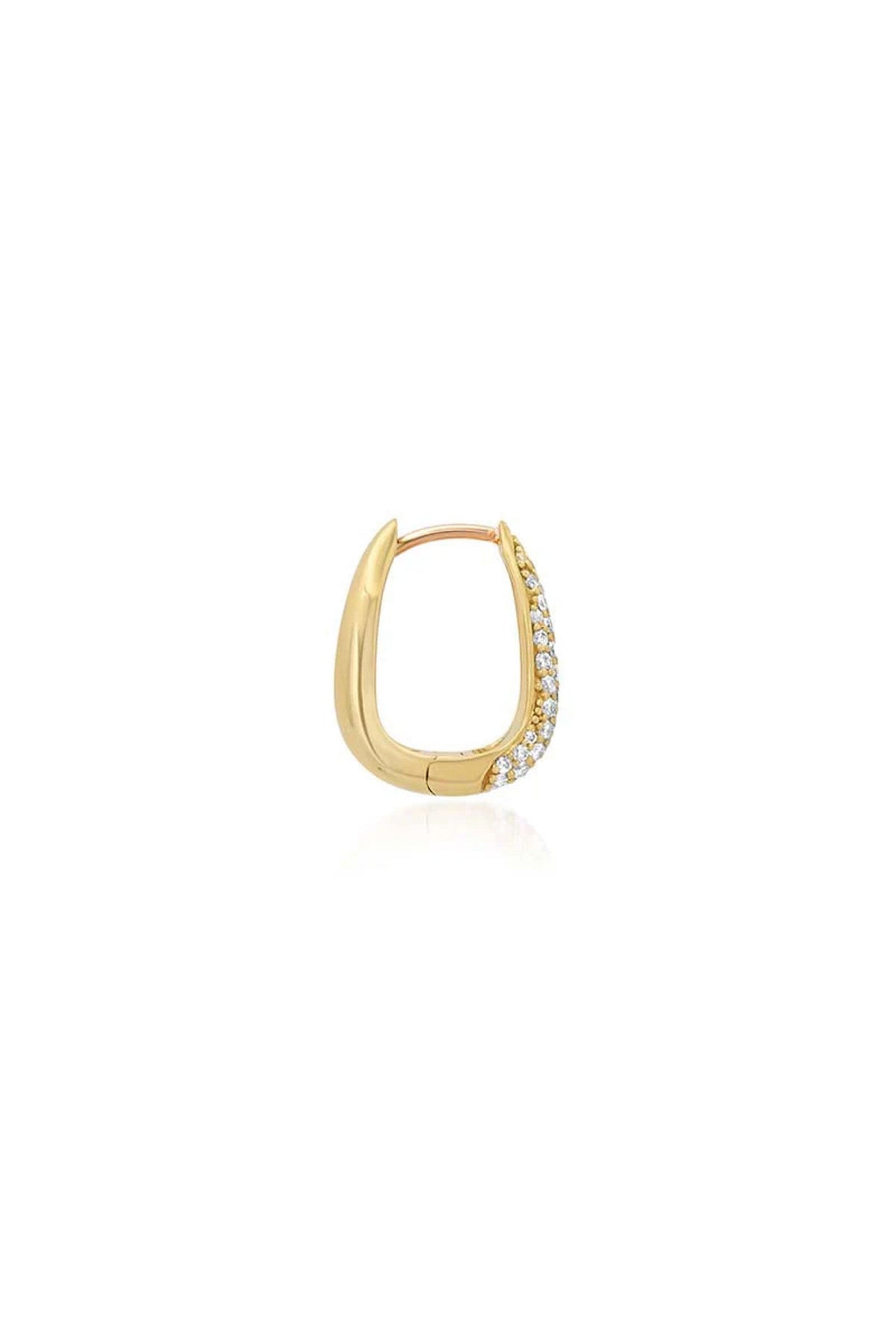 JENNIFER MEYER | MINI ELONGATED DIAMOND TEARDROP HUGGIES