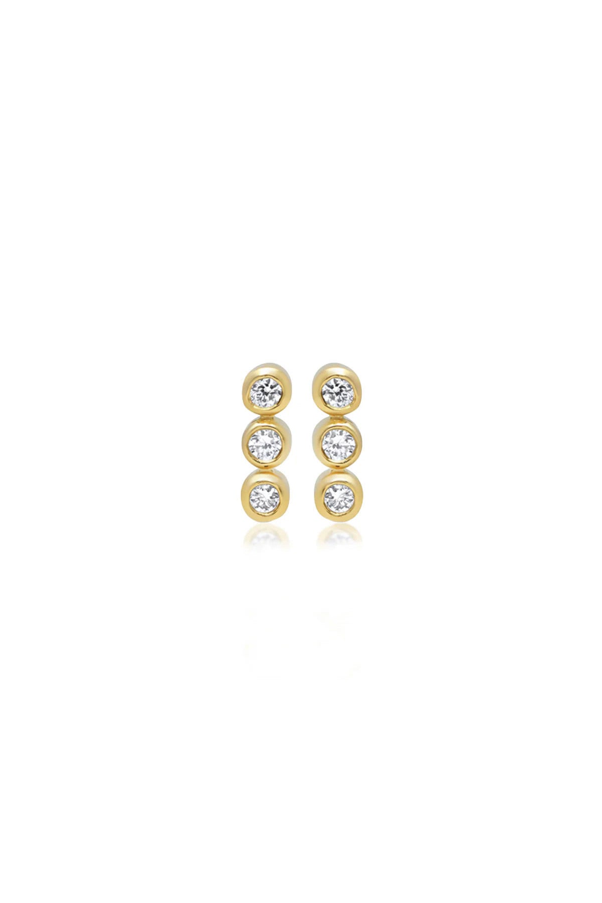 JENNIFER MEYER | 3 MINI DIAMOND BEZEL STUDS