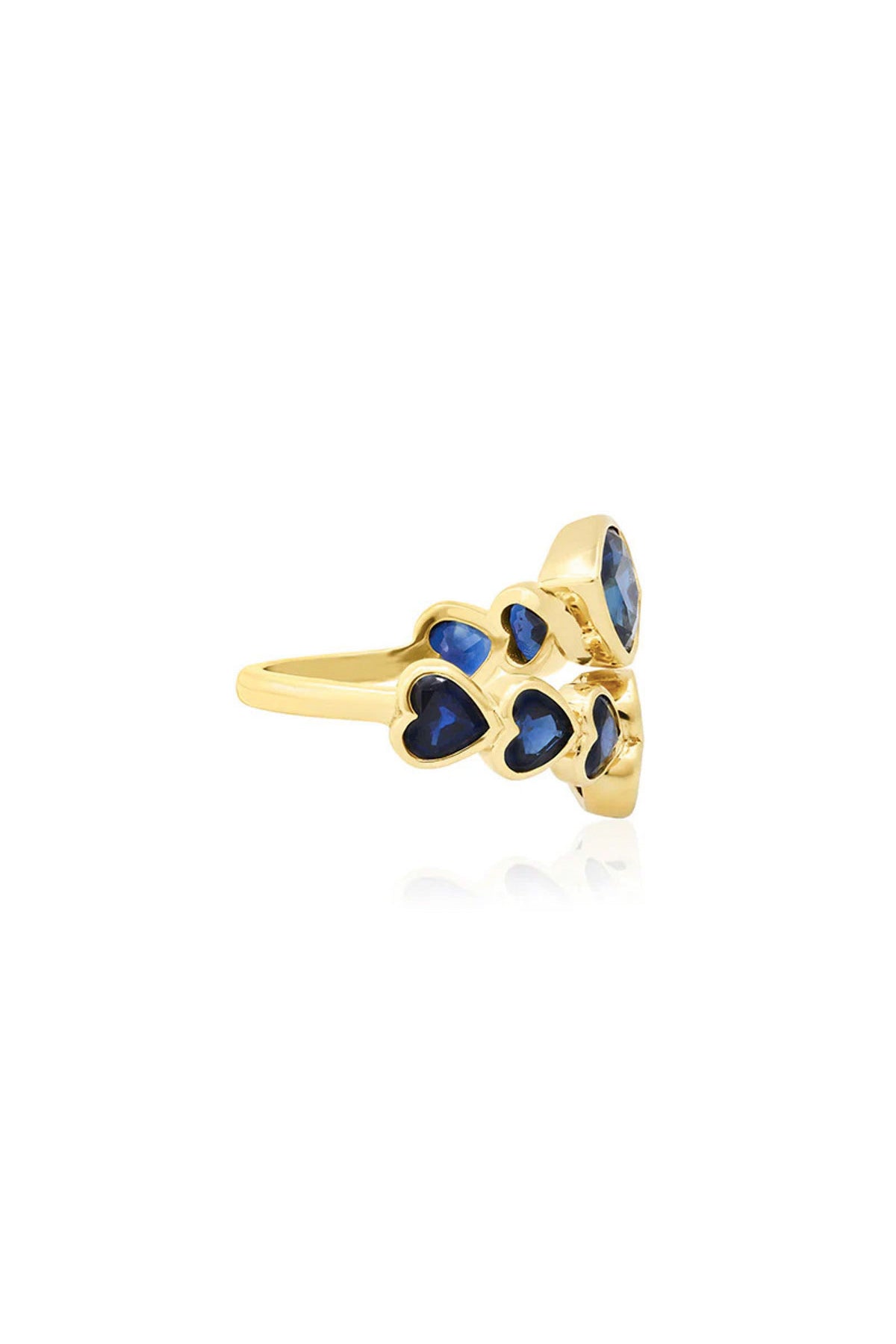 JENNIFER MEYER | BLUE SAPPHIRE HEART WRAP RING