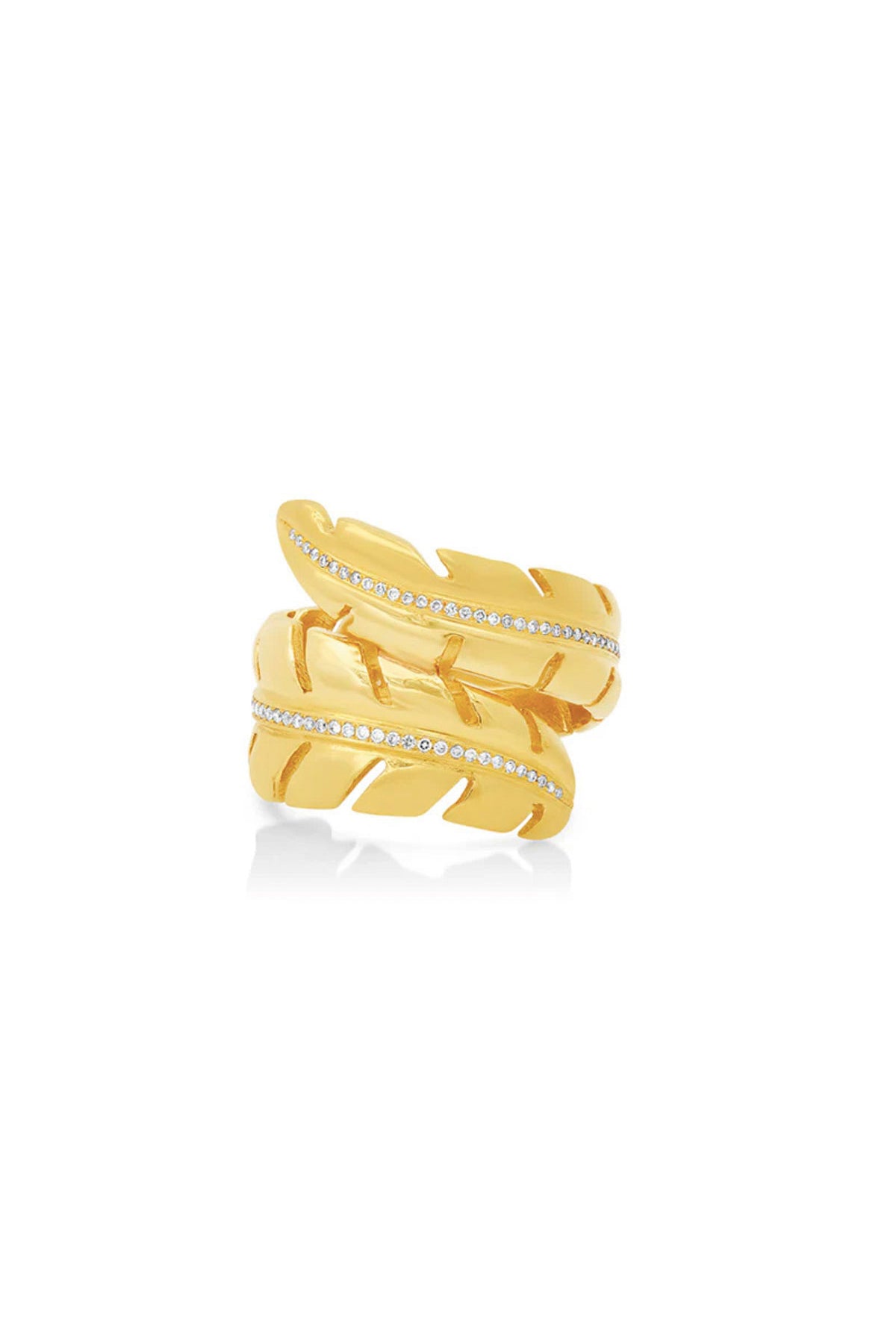 JENNIFER MEYER | WRAP LEAF RING WITH DIAMONDS