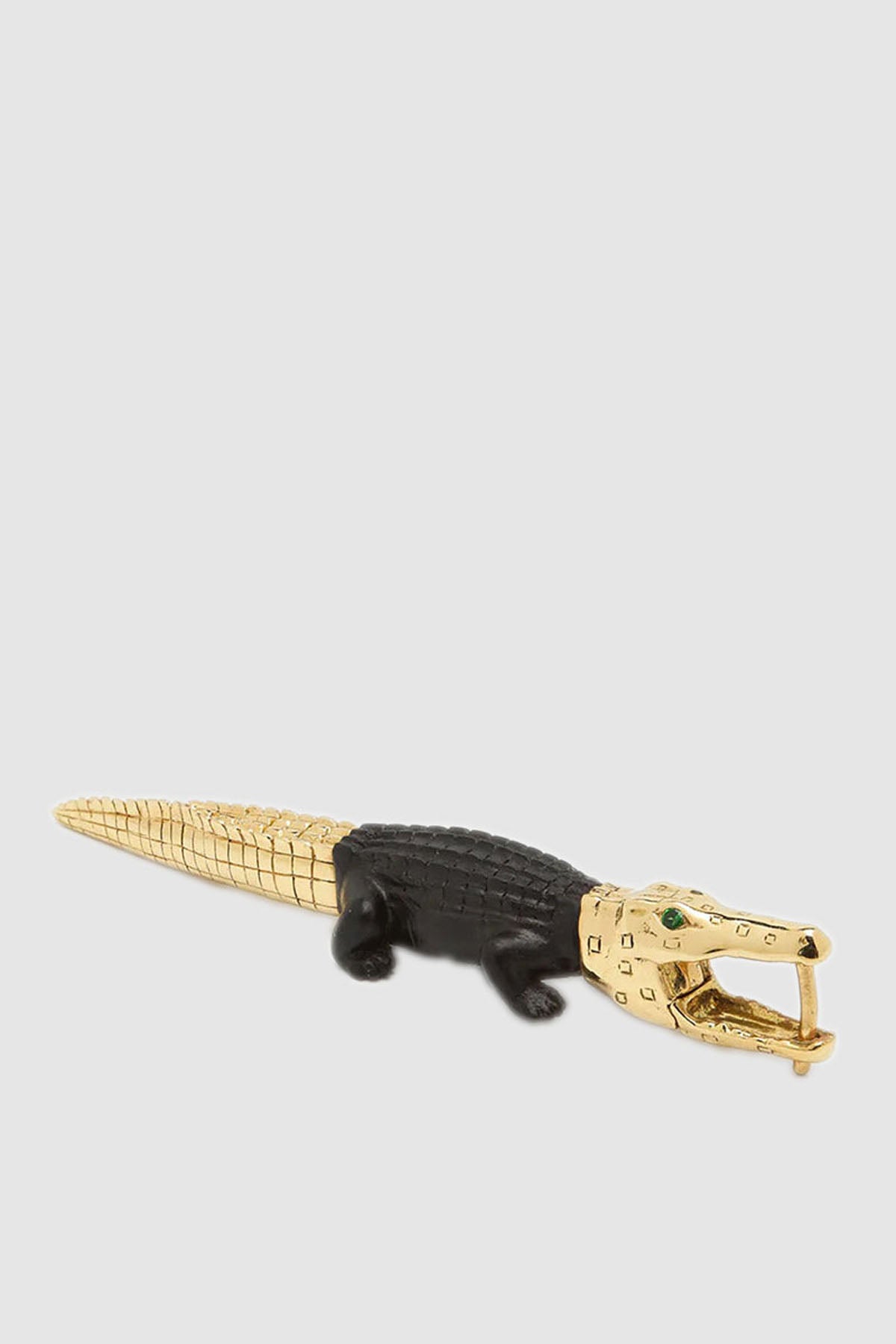 BIBI VAN DER VELDEN | EBONY WOOD GATOR BITE EARRING