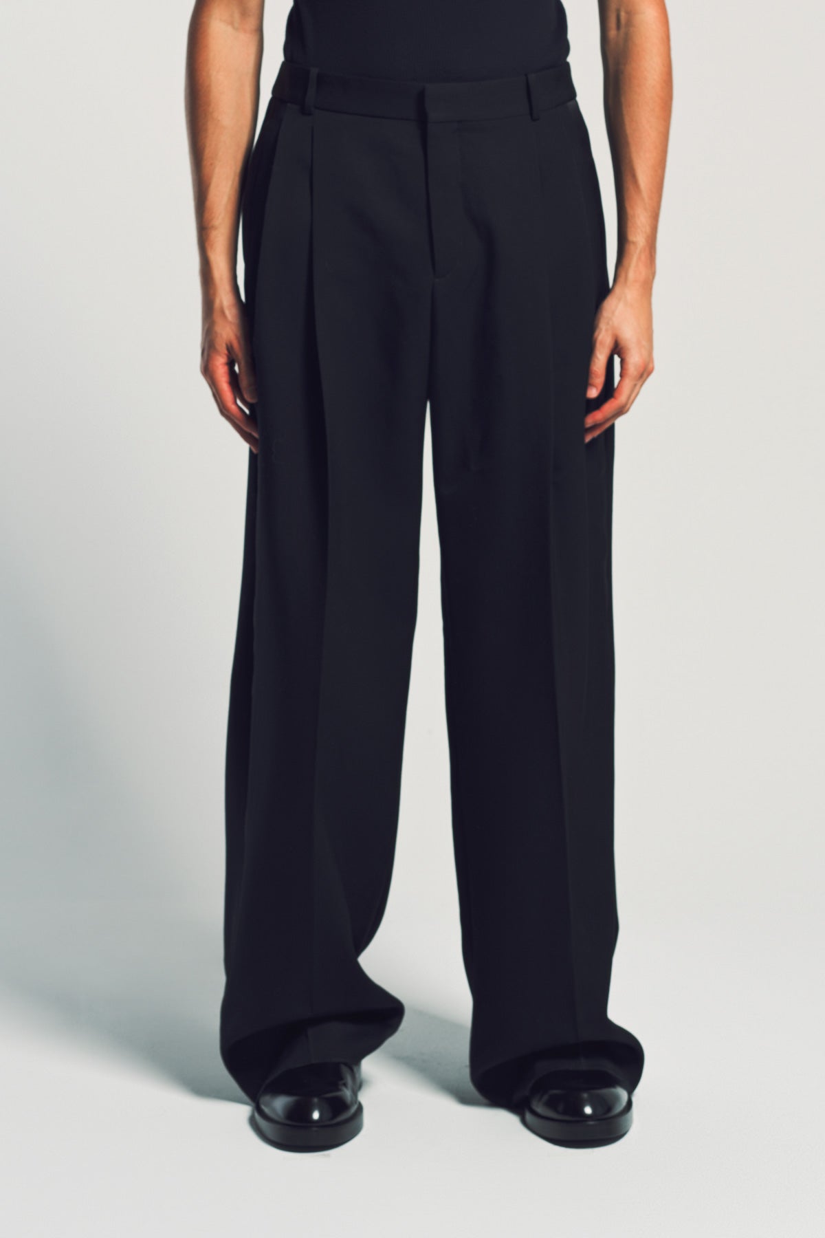 SAINT LAURENT | WIDE-LEG TUXEDO PANTS