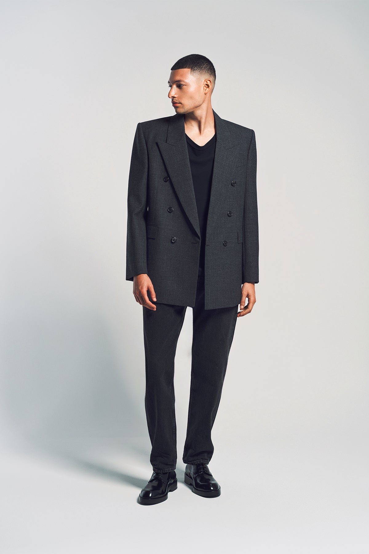 SAINT LAURENT | DOUBLE BREASTED WOOL JACKET