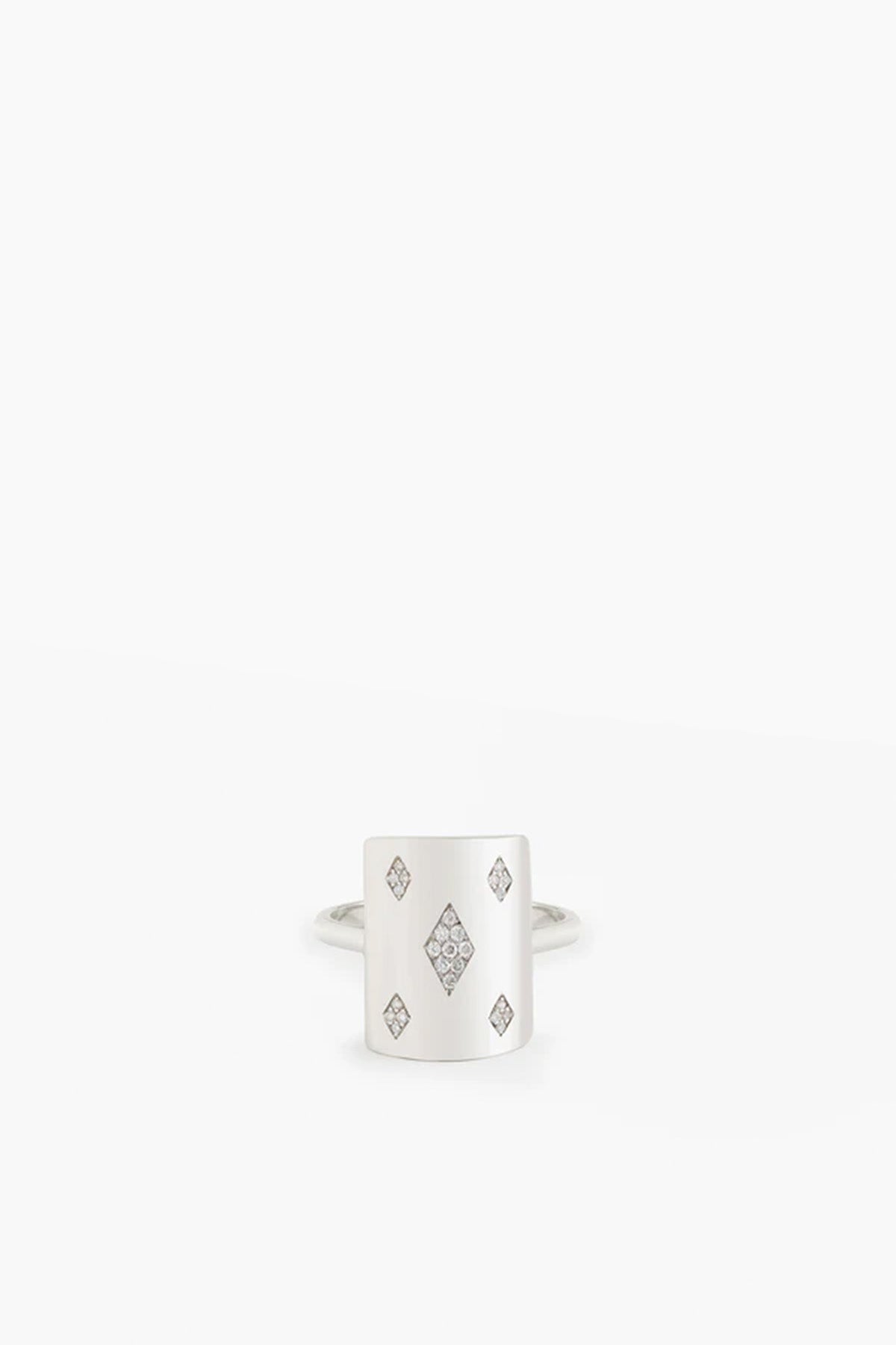 MYSTERYJOY | WHITE GOLD & DIAMOND HONNEUR RING