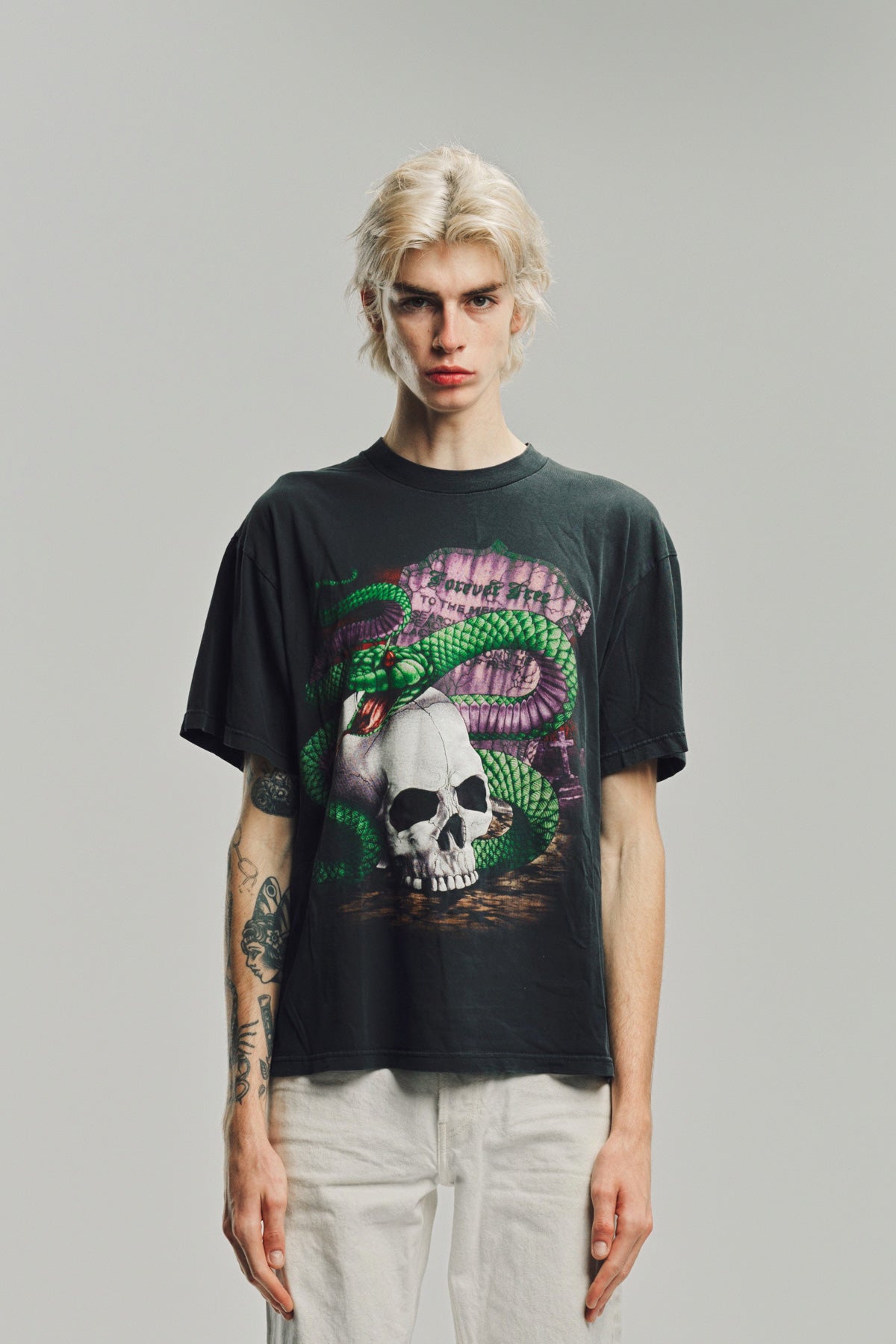 MAXFIELD VINTAGE | 1990S AMERICAN THUNDER SKULL & SNAKE TEE