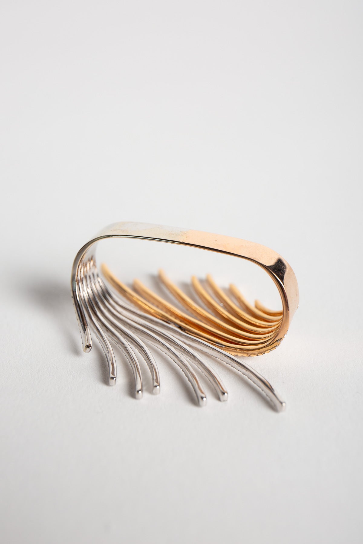 STEFERE | WHITE & ROSE GOLD DOUBLE DIAMOND RING