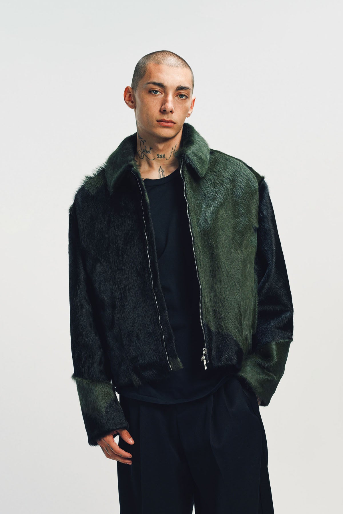 LOUIS GABRIEL NOUCHI | LONG DOUBLE-BREASTED COAT WITH FRINGES