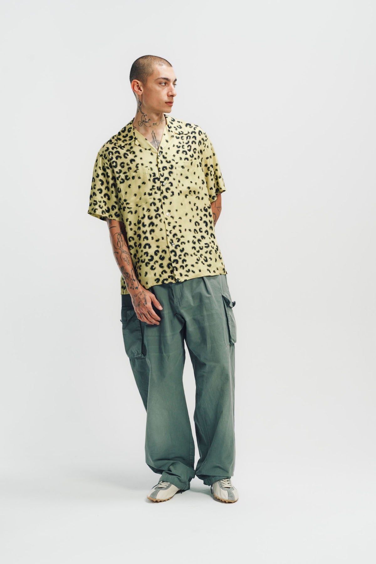 MAISON MARGIELA | PIXEL LEOPARD SHORT SLEEVE SHIRT