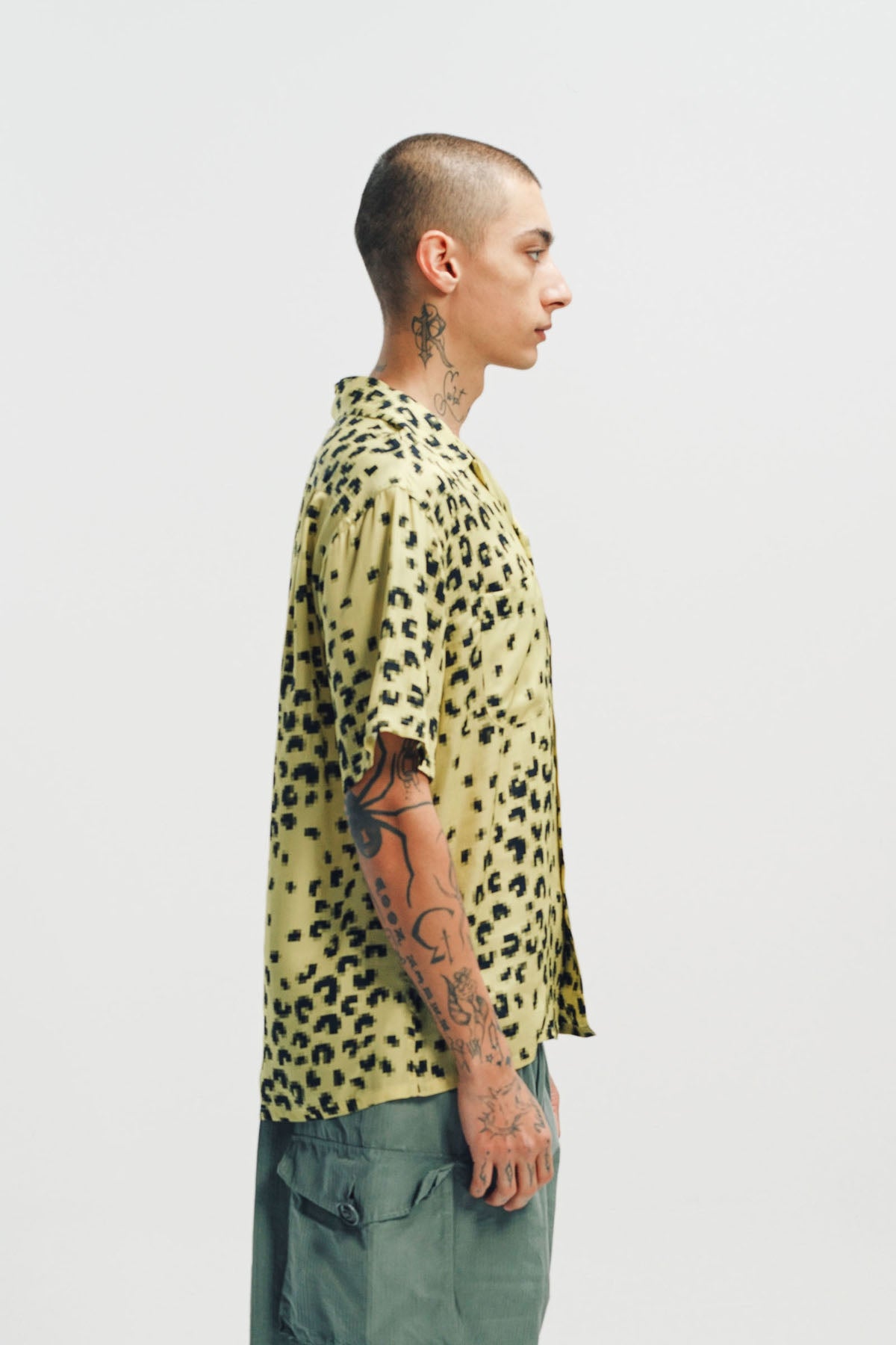 MAISON MARGIELA | PIXEL LEOPARD SHORT SLEEVE SHIRT