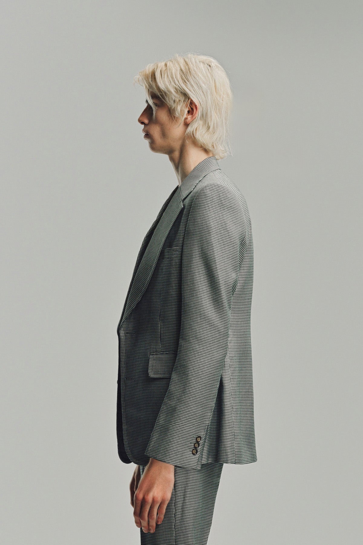 KYOSUKE KUNIMOTO | HOUNDSTOOTH NOTCHED LAPEL JACKET