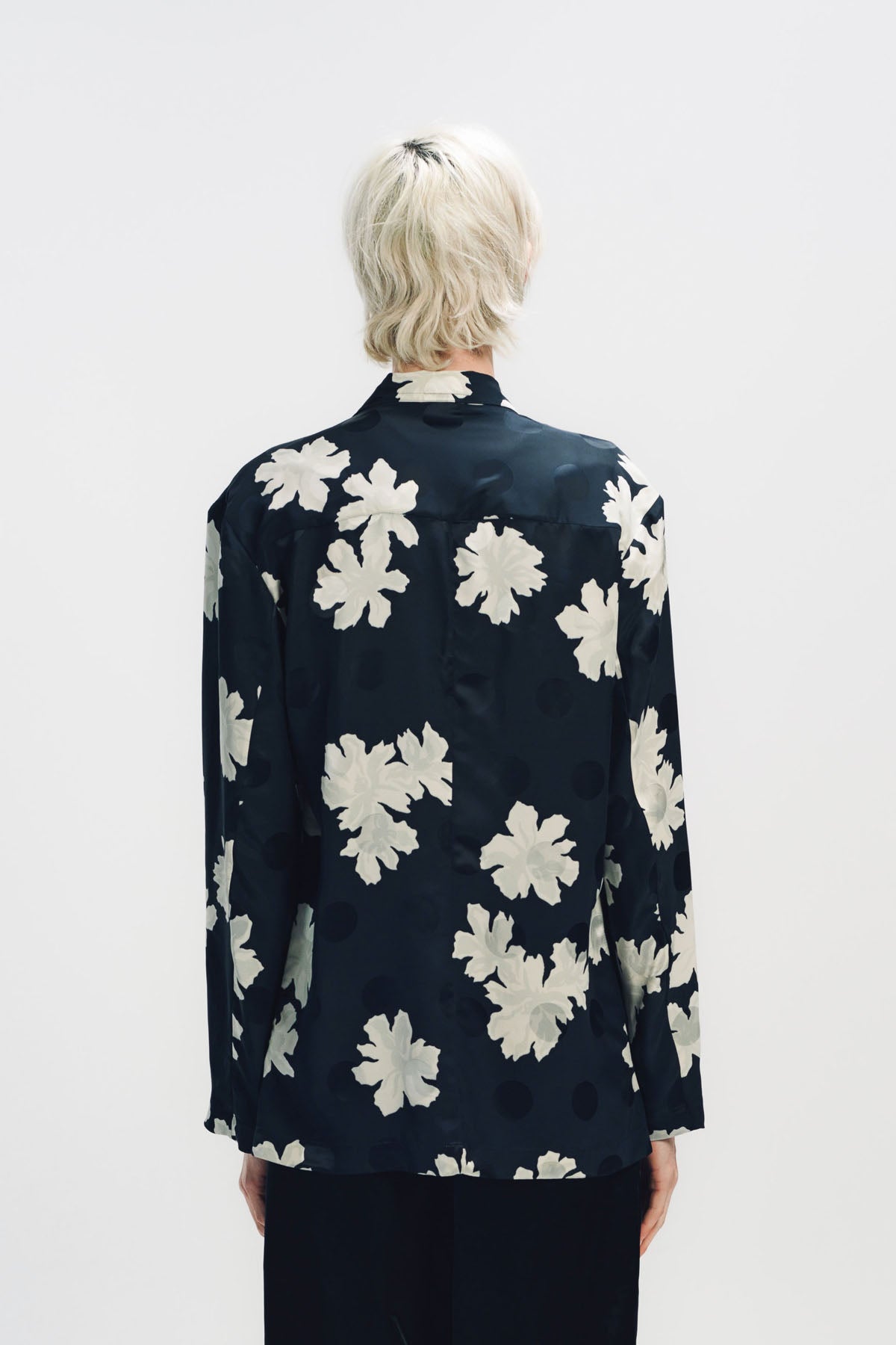 DRIES VAN NOTEN | FLORAL DOUBLE BREASTED LONG SLEEVE SHIRT
