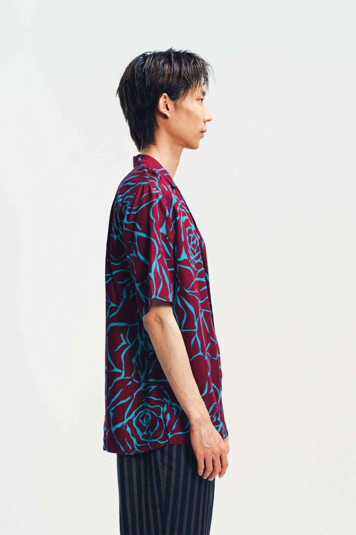 DRIES VAN NOTEN | BOXY VISCOSE ROSE SHIRT