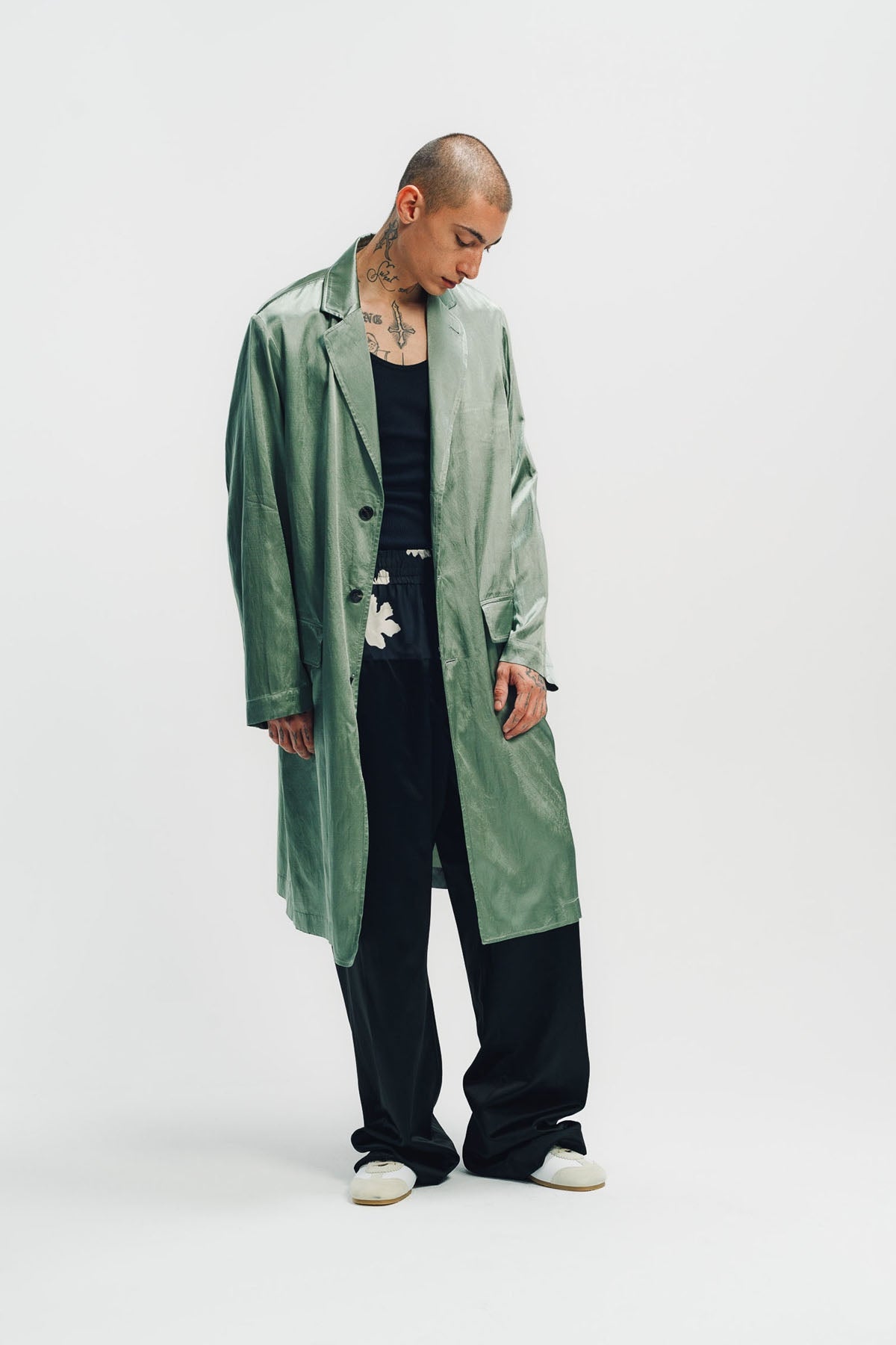 W*】様 DRIES VAN NOTEN 1998FW ダークグリーン　ウールコ DRIES VAN NOTEN | FLUID COAT