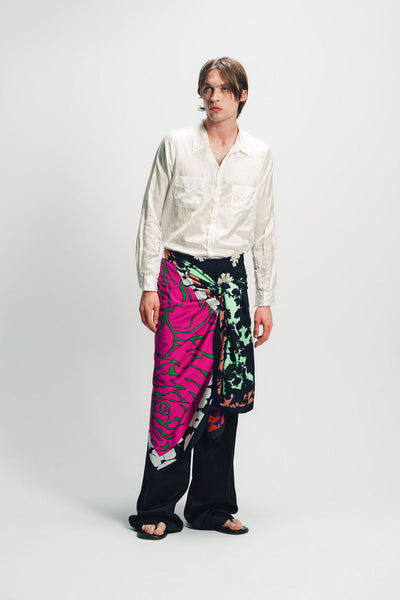 DRIES VAN NOTEN 花柄 シルクスカーフ DRIES VAN NOTEN | FLORAL SCARF