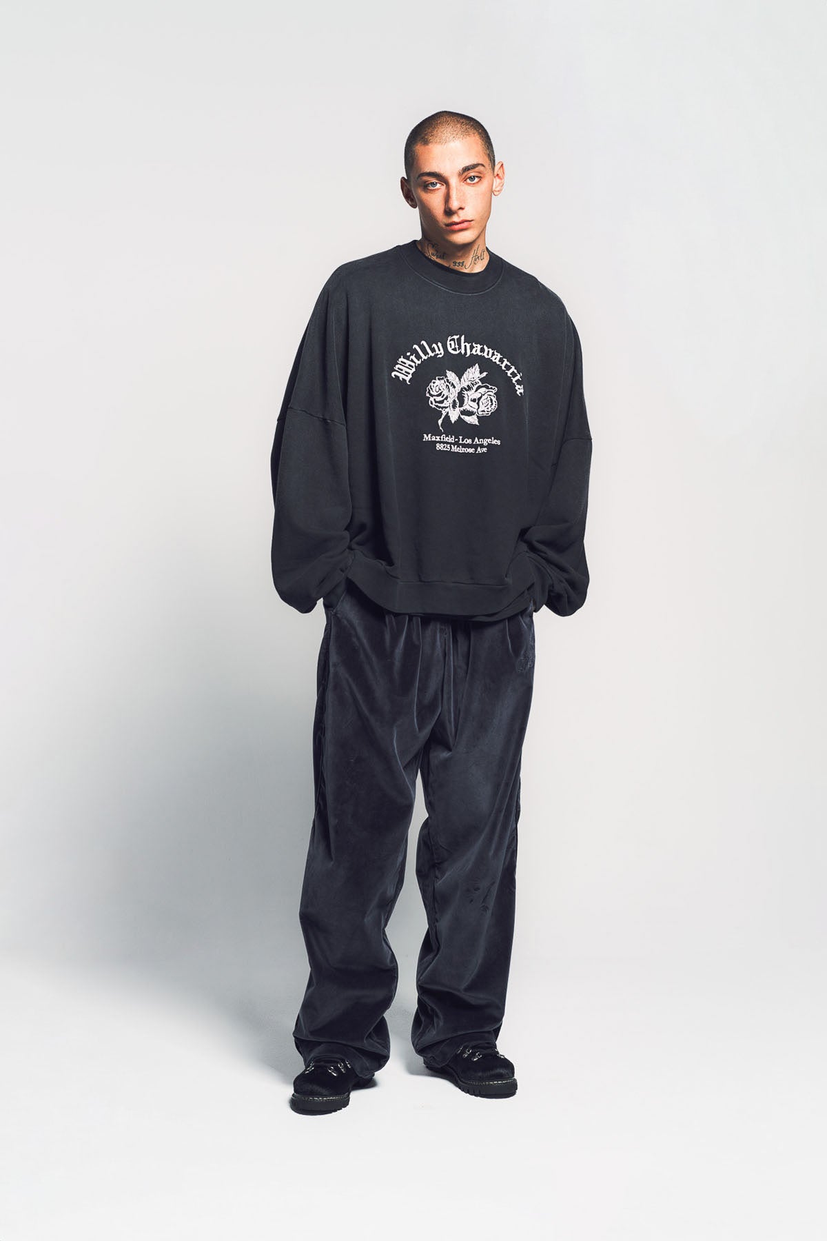 WILLY CHAVARRIA | MAXFIELD FINE FASHIONS HOOLIGAN CREWNECK