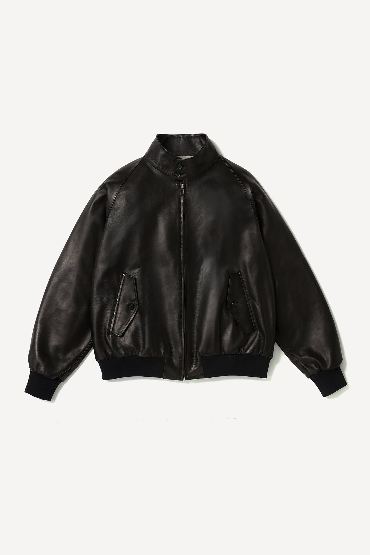 A.PRESSE | LEATHER HARRINGTON JACKET