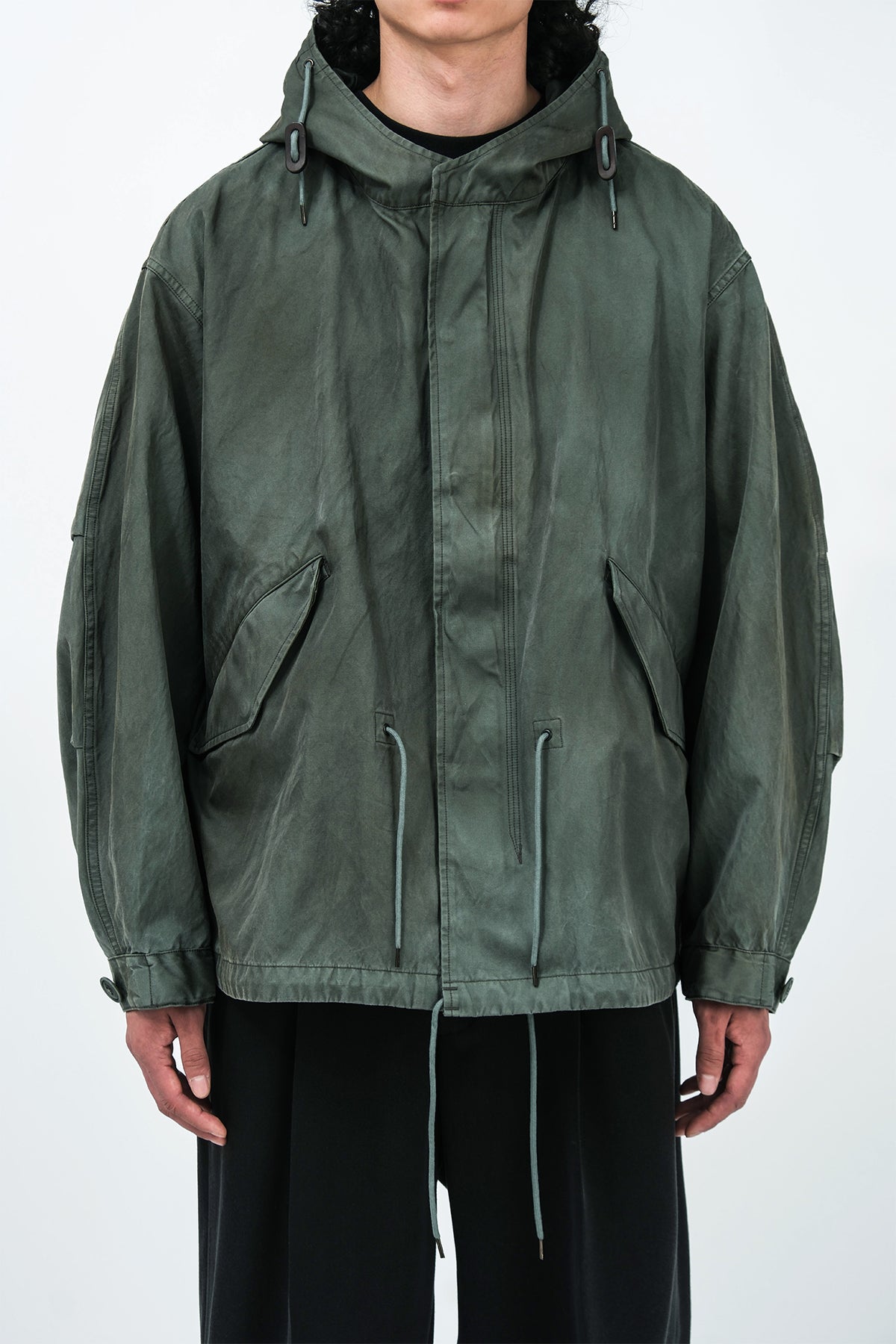 A.PRESSE | VINTAGE SILK HOODIE JACKET