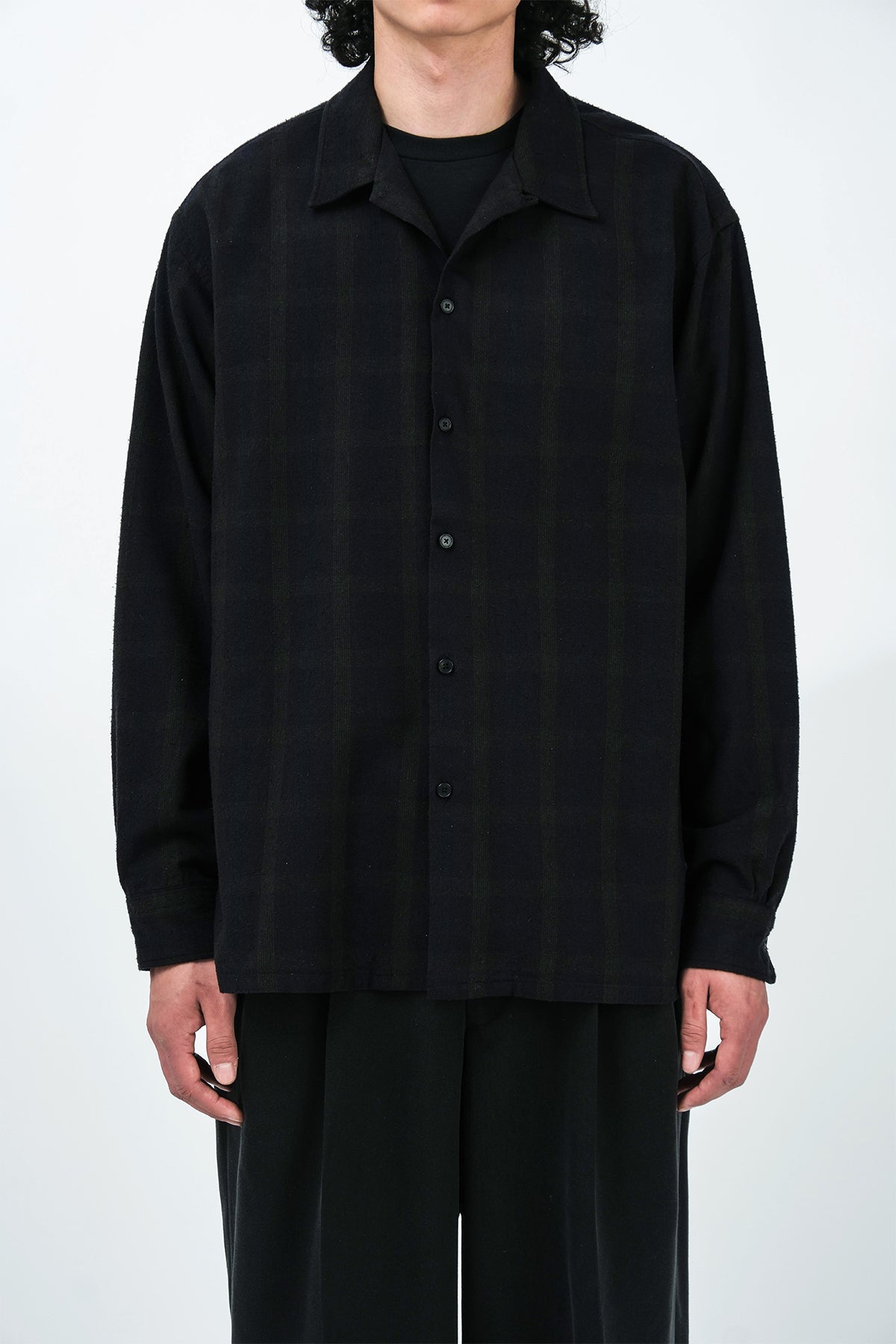 A.PRESSE | SILK NEP LOOP COLLAR SHIRT