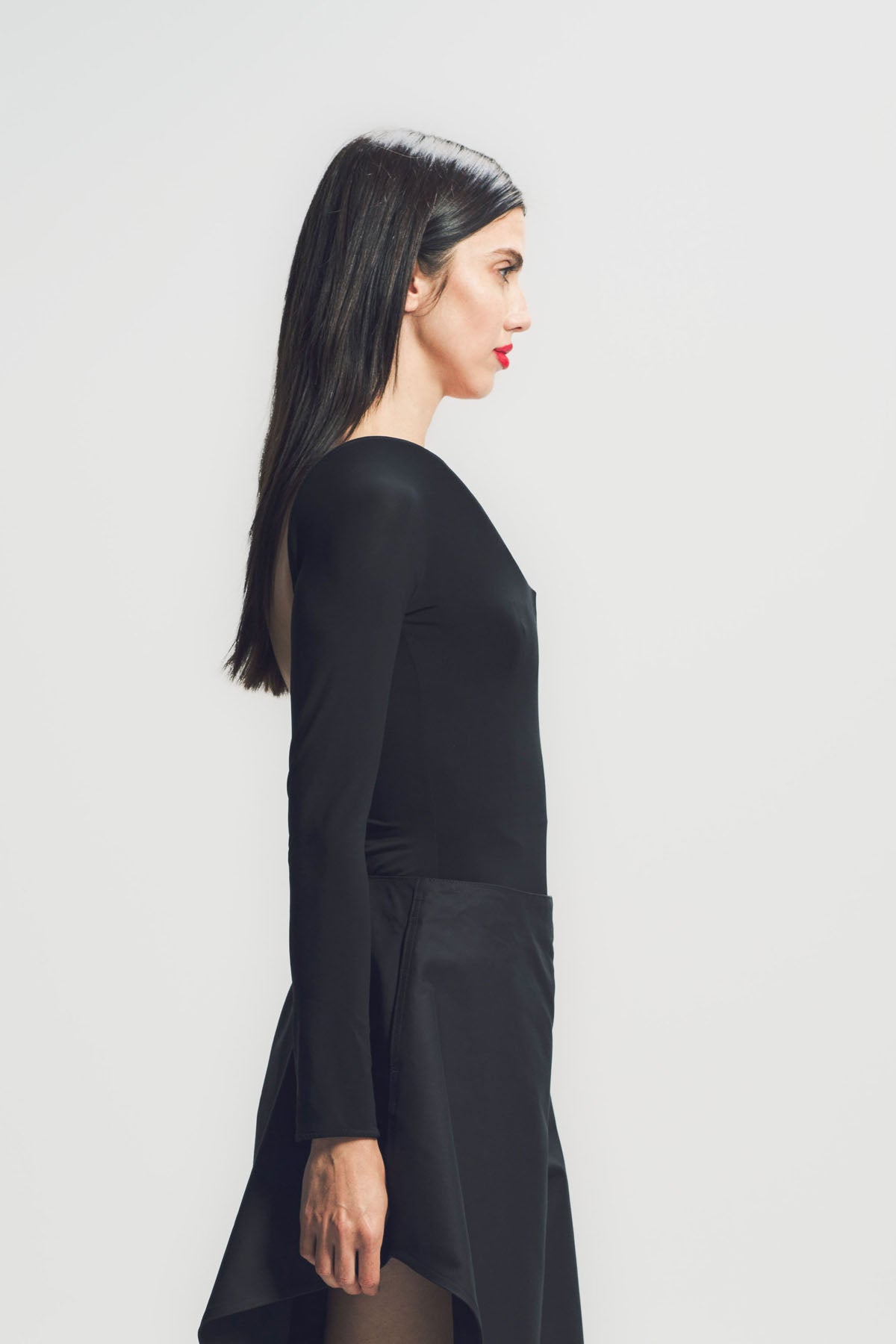 ALAÏA | CURVED SOFT JERSEY BODYSUIT