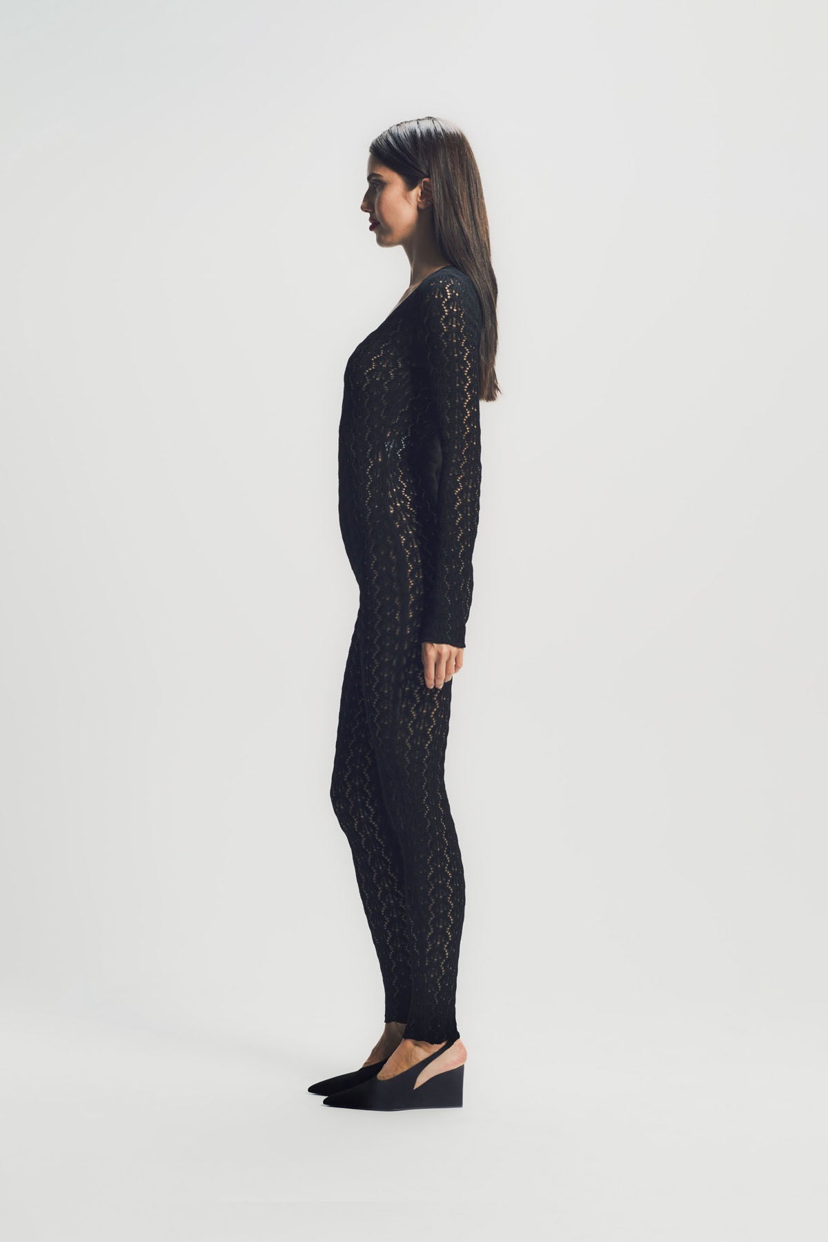 ALAÏA | STRETCH LACE CATSUIT