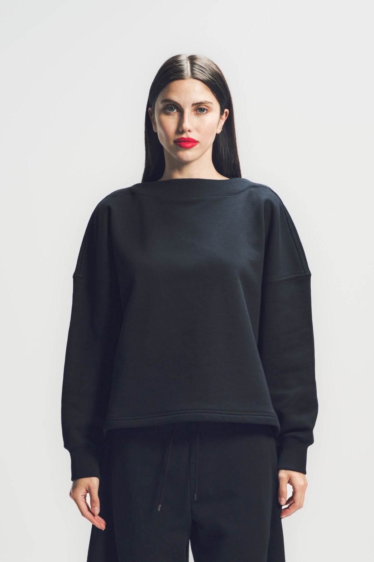 ALAÏA | BOATNECK FLEECE SWEATER