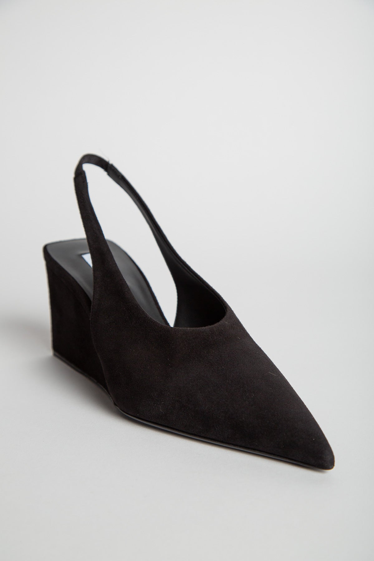 ALAÏA | CUBE WEDGE SLINGBACKS IN SUEDE