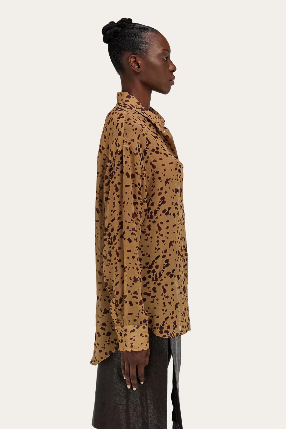 FERRAGAMO | ORCHID PRINTED LONG SLEEVE BLOUSE