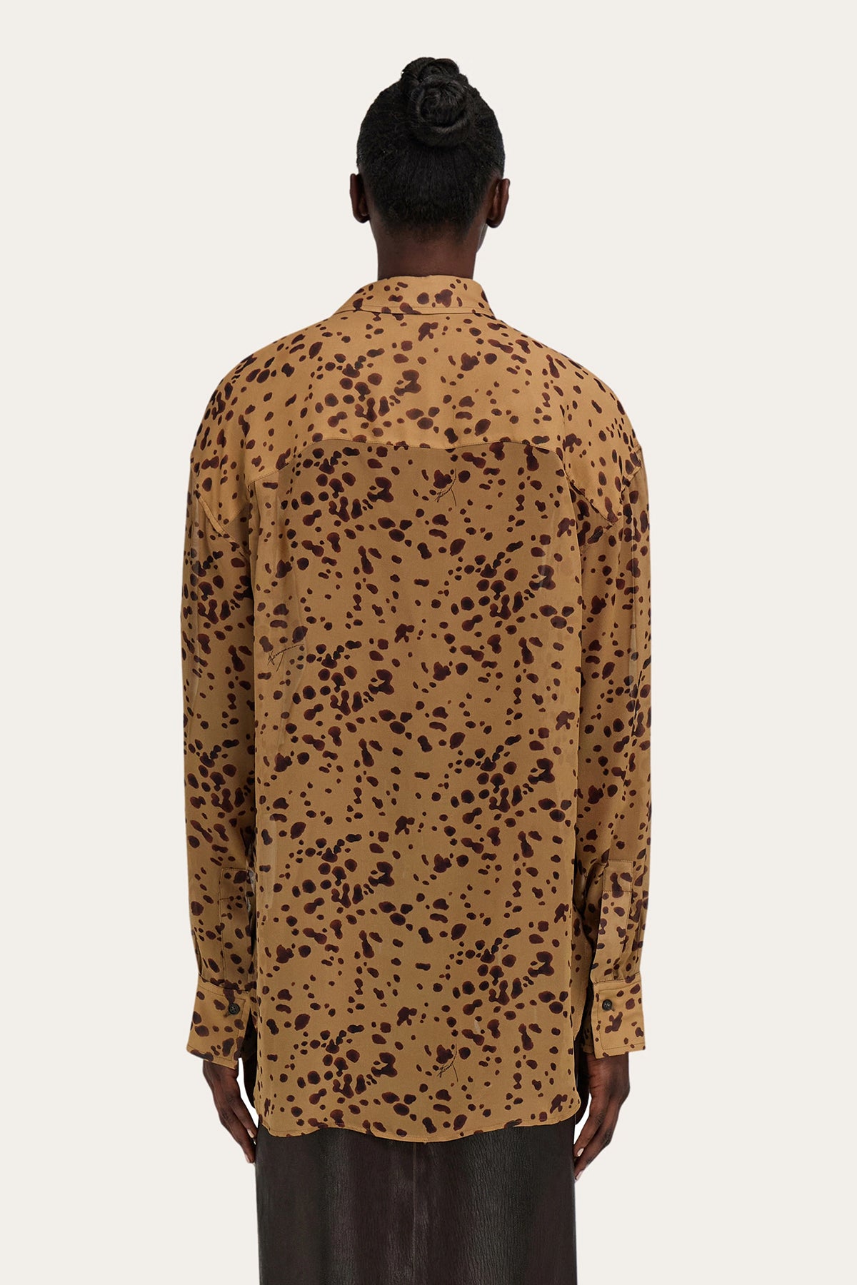 FERRAGAMO | ORCHID PRINTED LONG SLEEVE BLOUSE