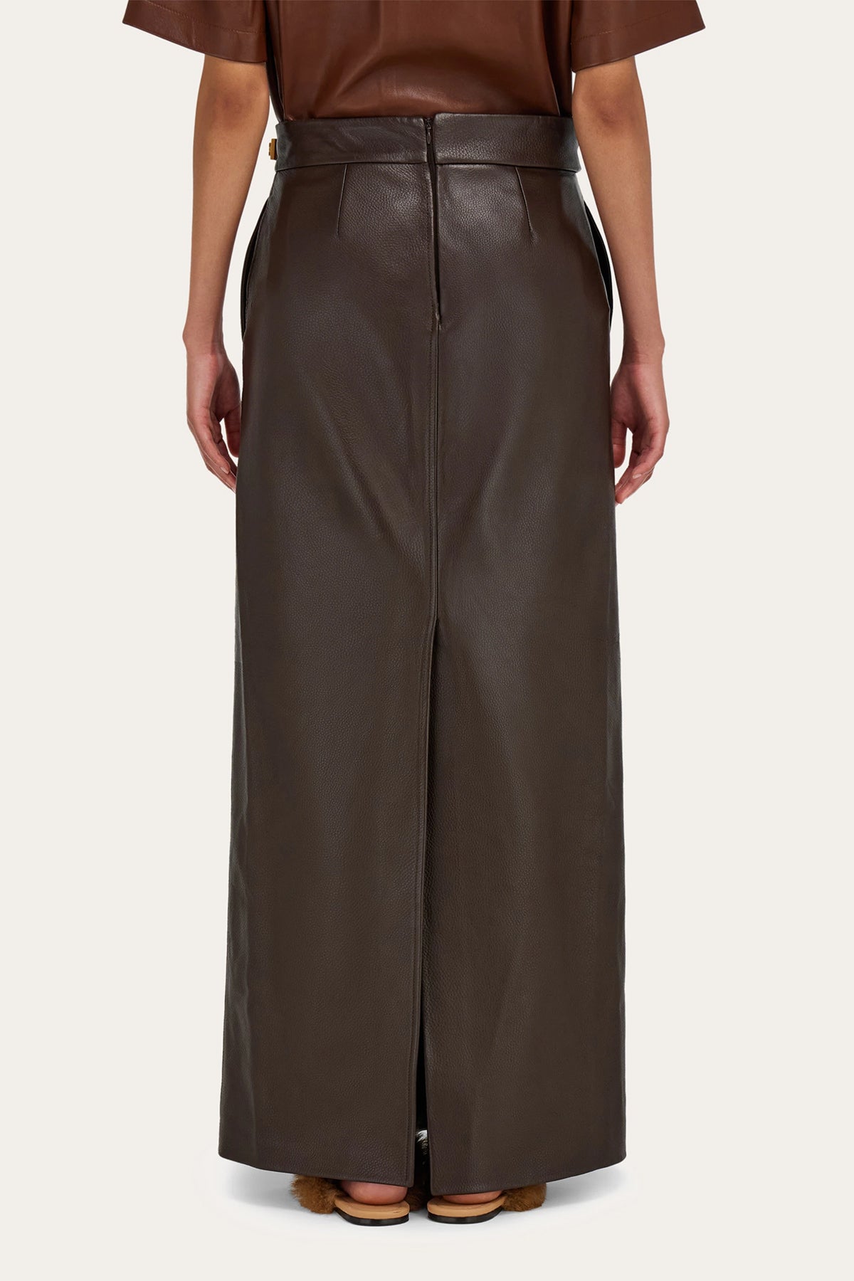 FERRAGAMO | LONG NAPPA LEATHER SKIRT