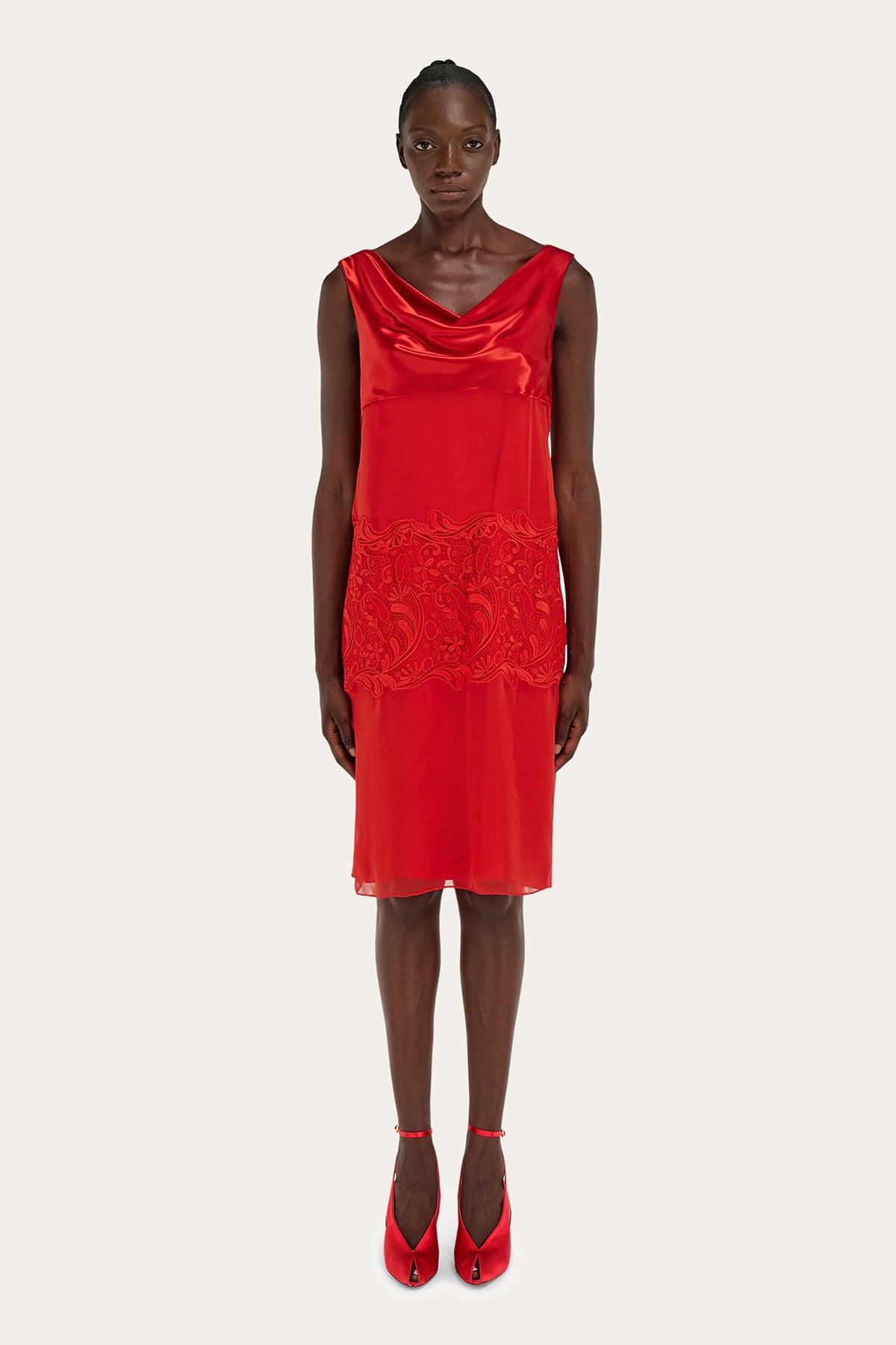 FERRAGAMO | SILK CHIFFON DRESS