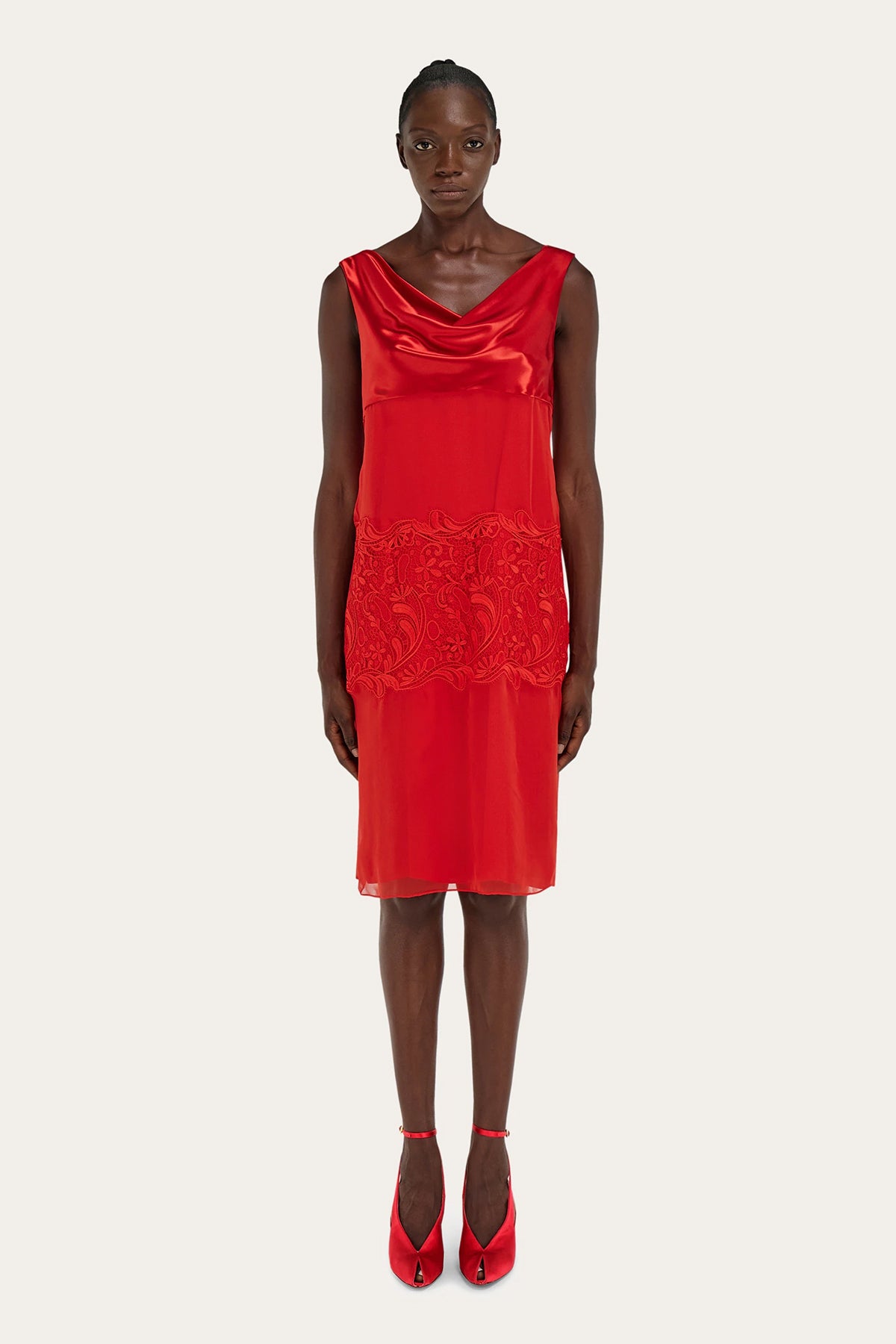 FERRAGAMO | SILK CHIFFON DRESS