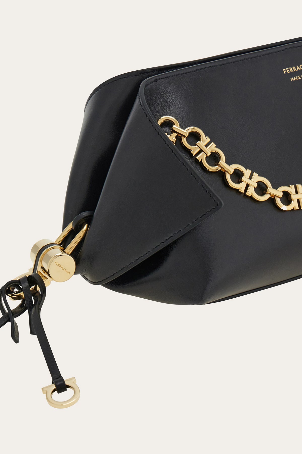 FERRAGAMO | SMALL FOLDED SHOULDER BAG WITH CHAIN