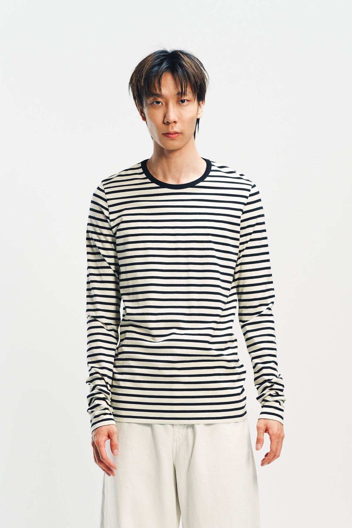 ANN DEMEULEMEESTER | GREG STRIPED LONG SLEEVE T-SHIRT