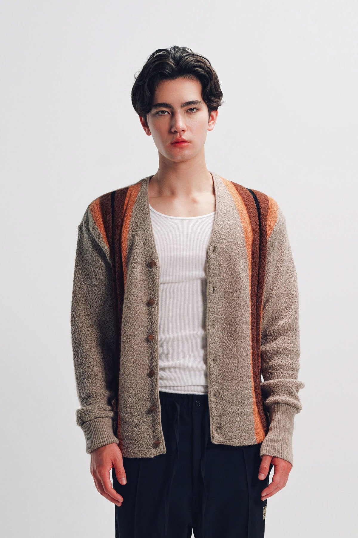 Needles | Taupe Crepe Weave Cardigan