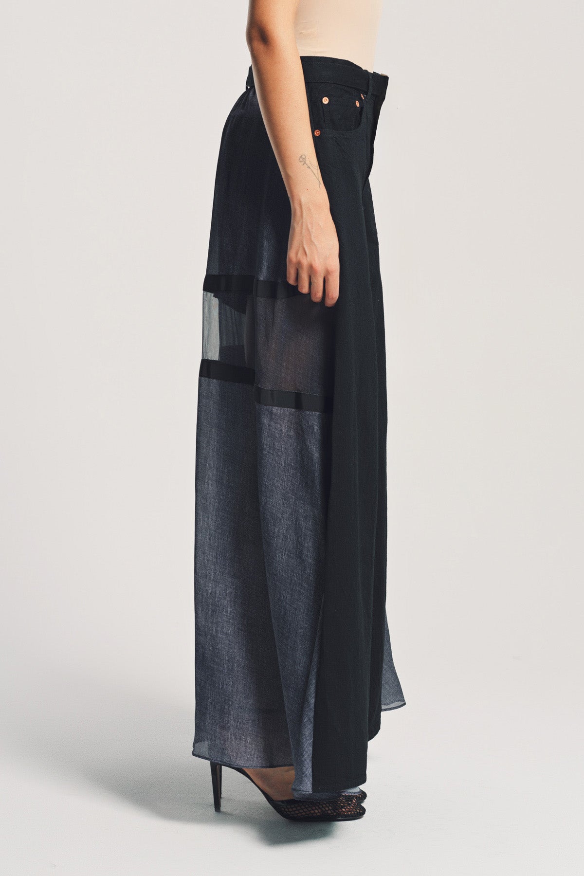 SACAI | PANELED DENIM JEANS