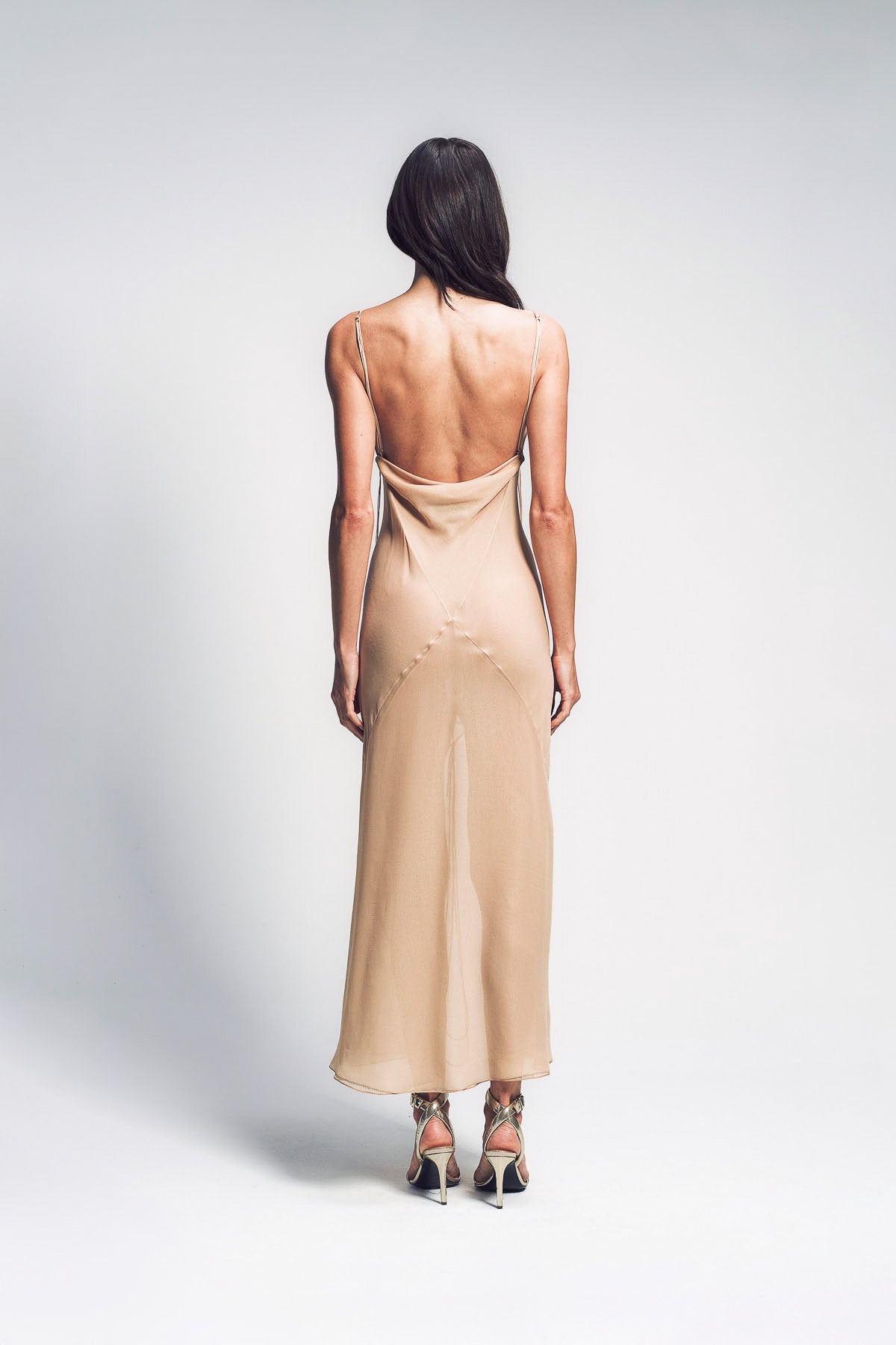 ALEXX BROWN | LACE-UP CAMISOLE DRESS