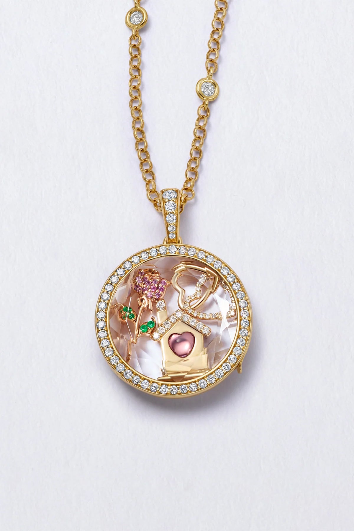 LOQUET LONDON | PINK SAPPHIRE ROSE CHARM