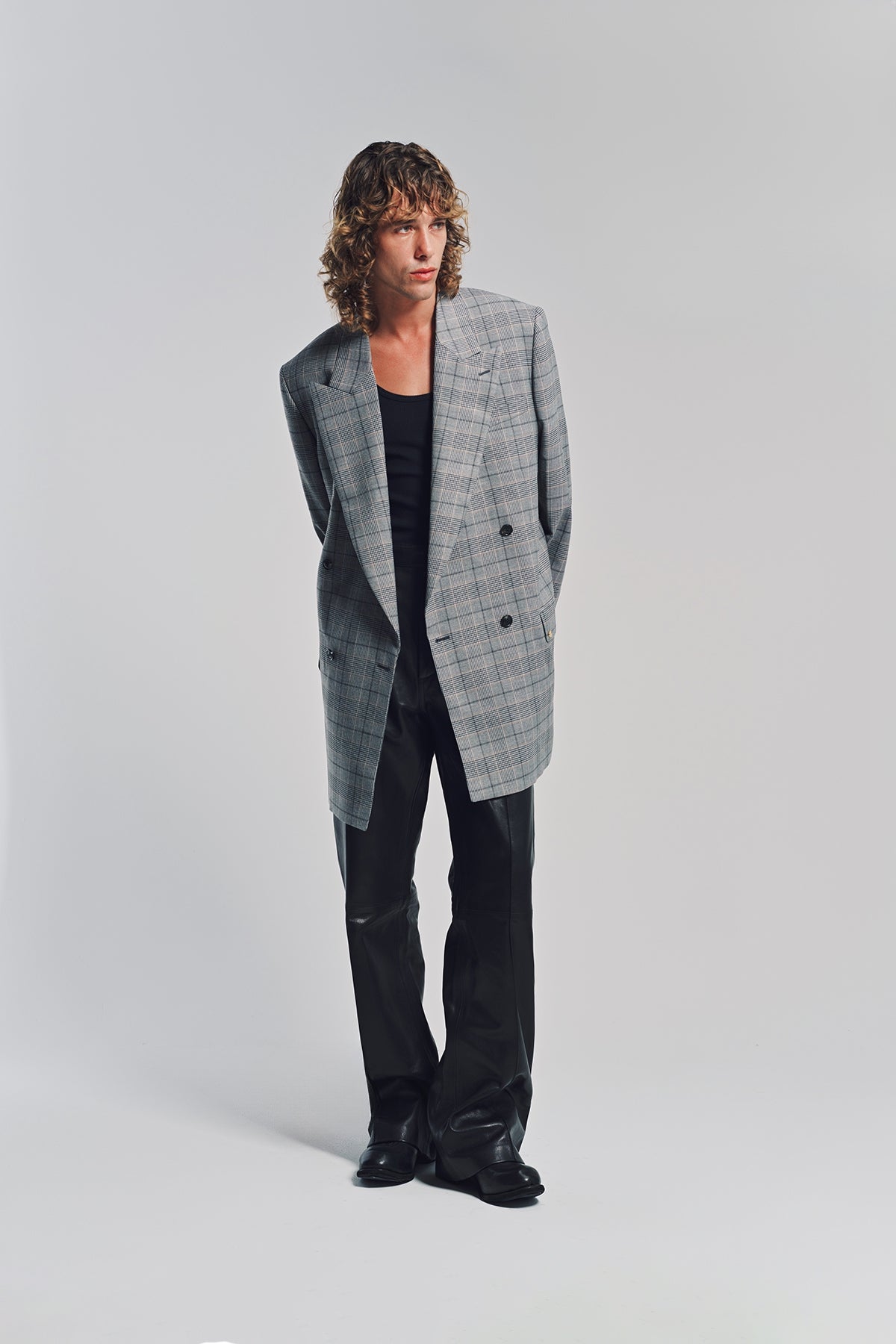 AMIRI | CHECK DOUBLE BREASTED BLAZER