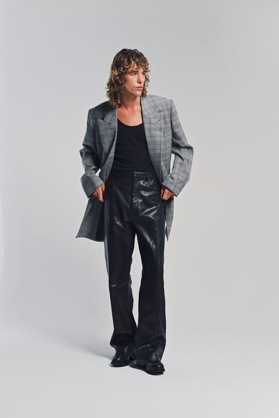 パンツ 26 AMIRI HYBRID BOOTLEG W/LEATHER Amiri Hybrid Bootleg Denim / Leather Pants – WyCo Vintage