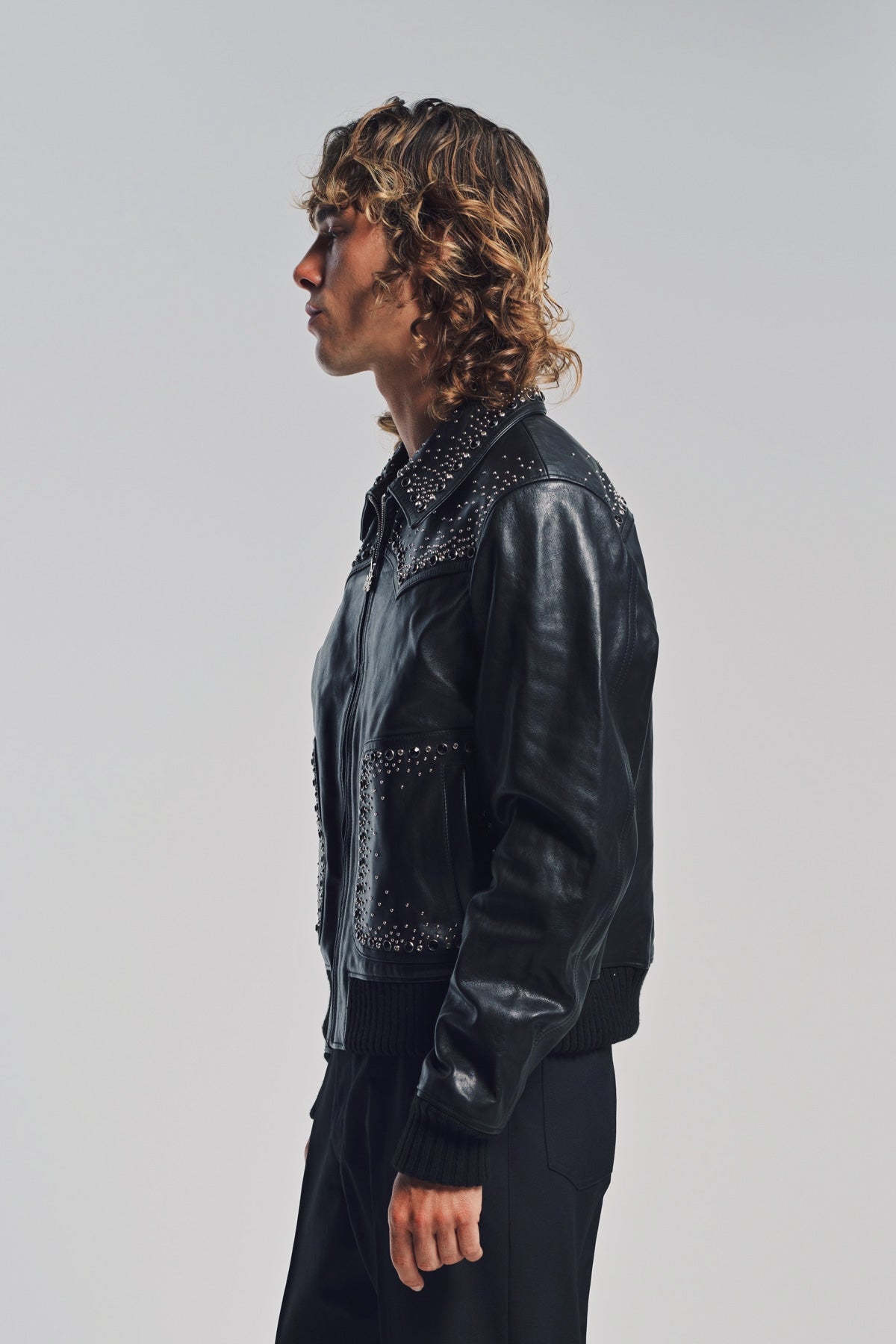 AMIRI | CRYSTAL LEATHER WESTERN JACKET