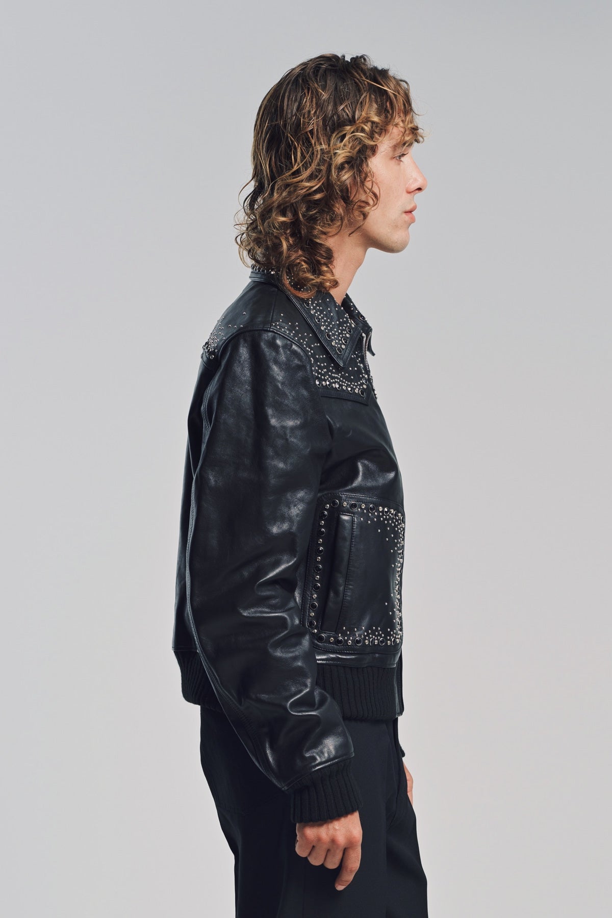 AMERI ♡ LEATHER JACKET Amiri Leather Bomber Jacket in Black | FWRD