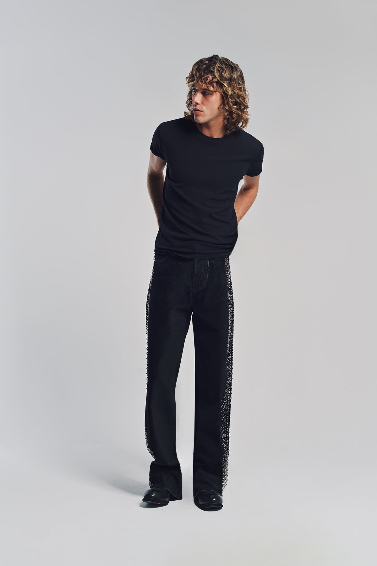 AMIRI | CRYSTAL VELVET BAGGY JEANS