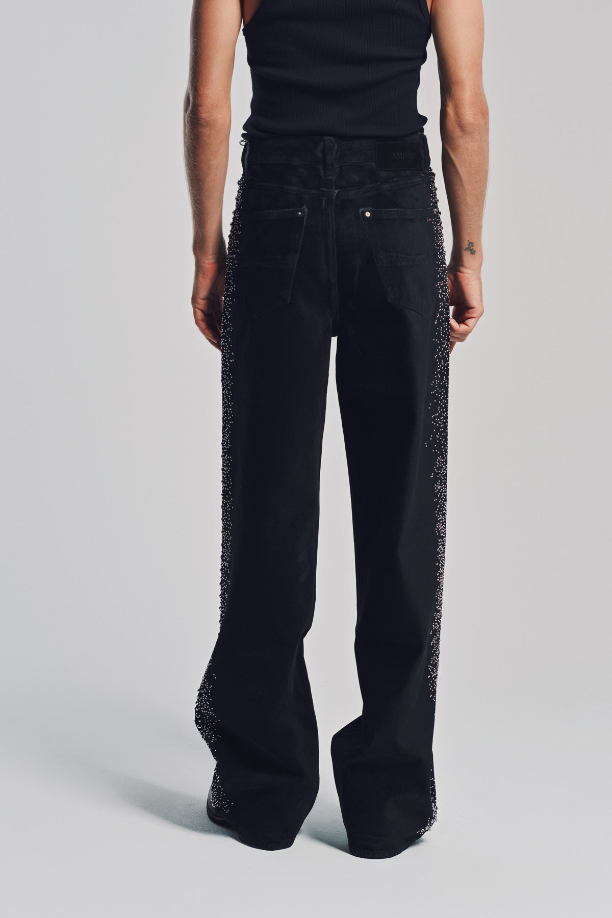 AMIRI | CRYSTAL VELVET BAGGY JEANS