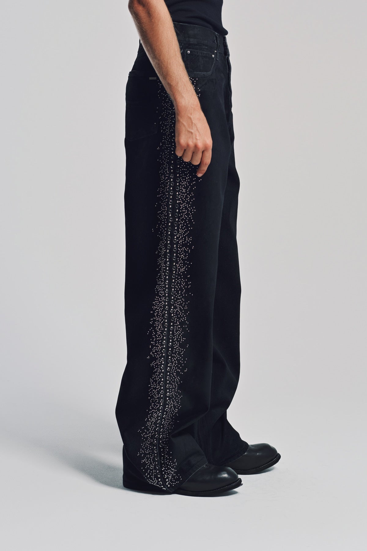 AMIRI | CRYSTAL VELVET BAGGY JEANS