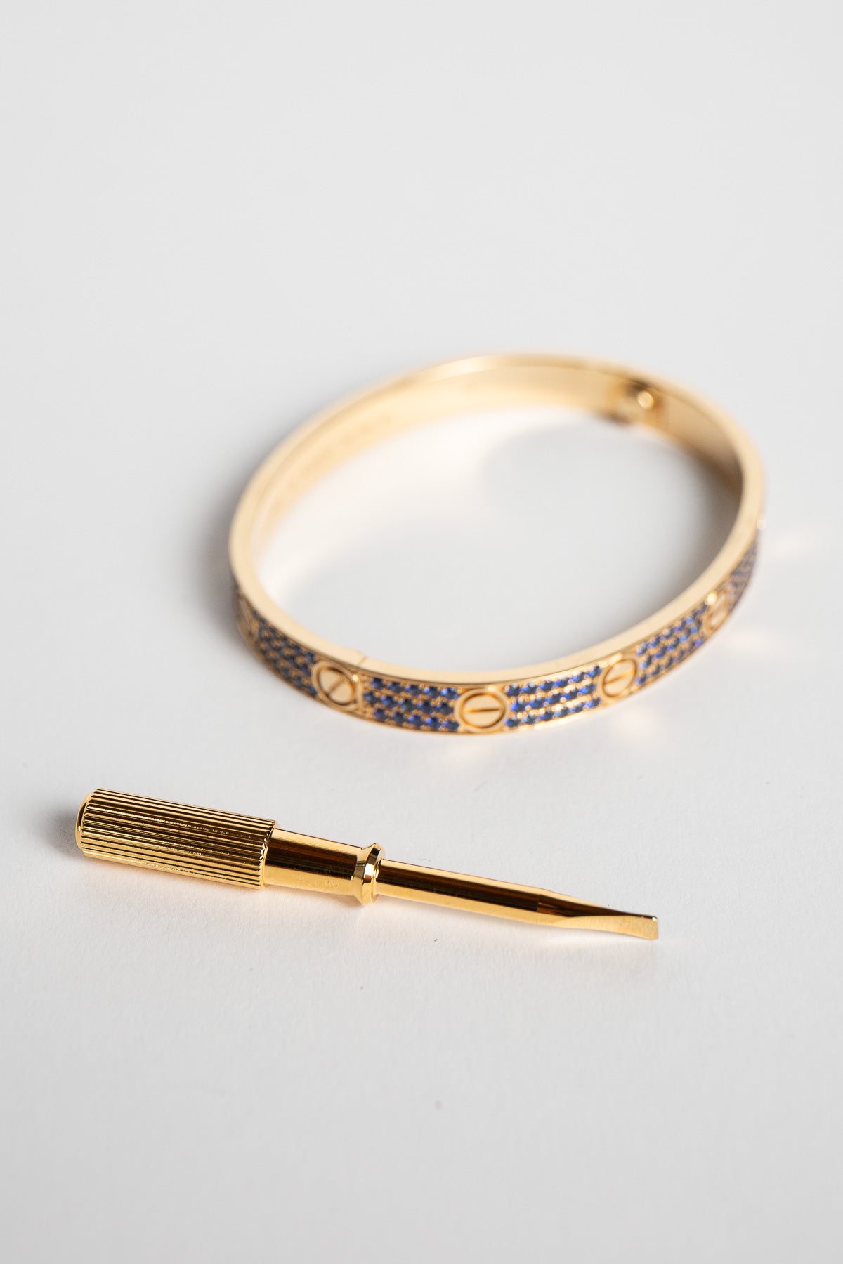 CARTIER | CUSTOM SAPPHIRE LOVE BRACELET