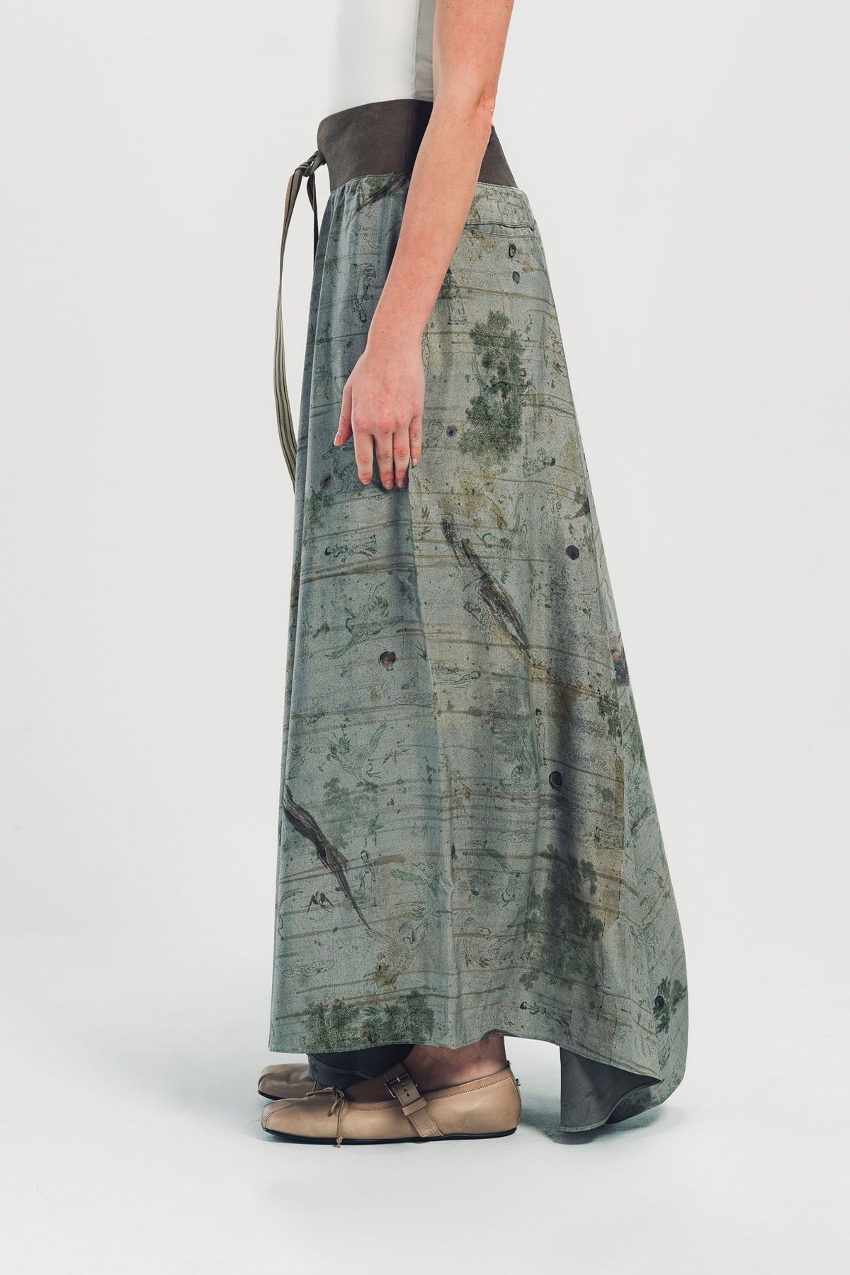 ZIGGY CHEN | DIGITAL DRAWSTRING SKIRT