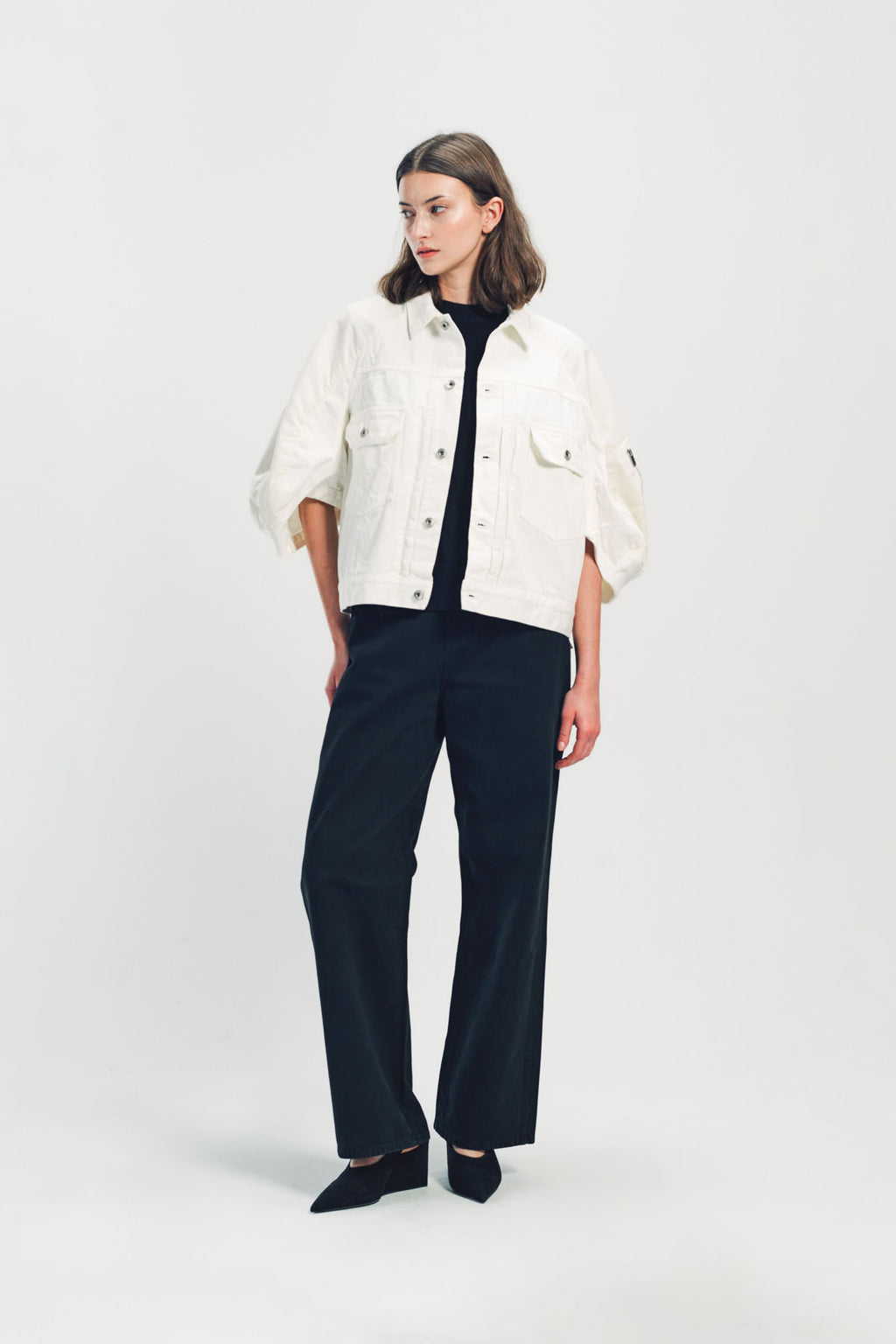 SACAI | DENIM X NYLON TWILL JACKET