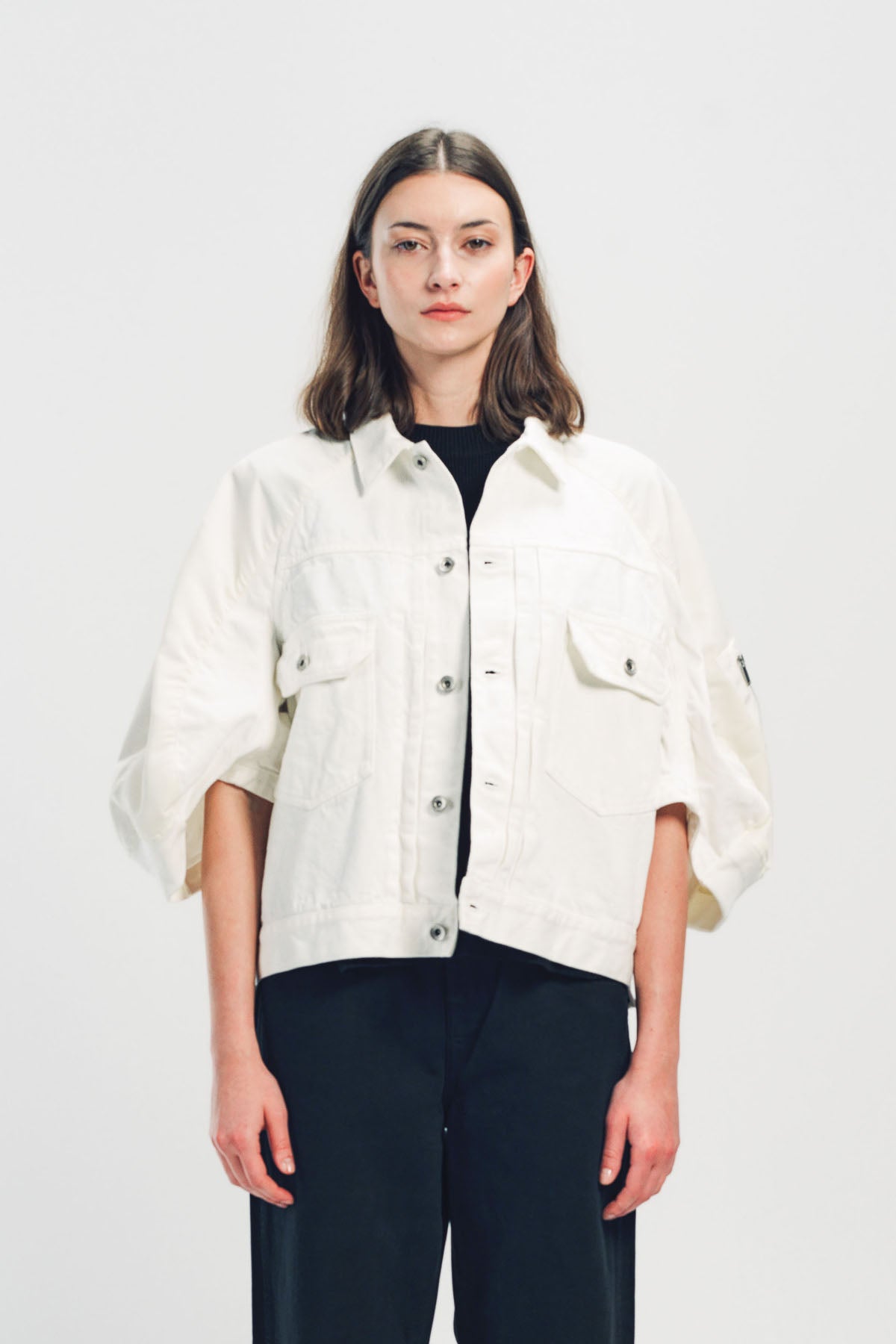 SACAI | DENIM X NYLON TWILL JACKET